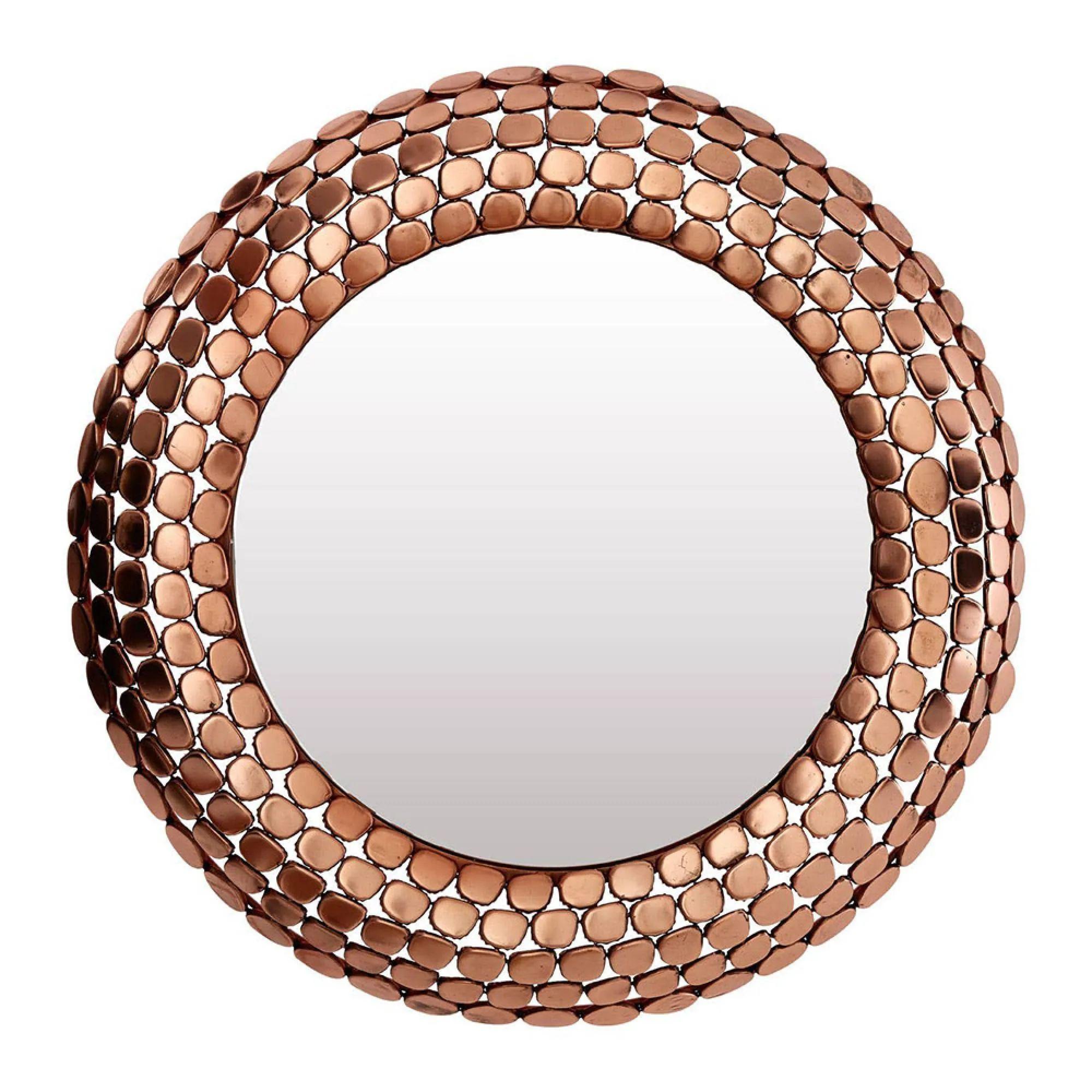 Templar Wall Mirror - Round - Copper Pebble