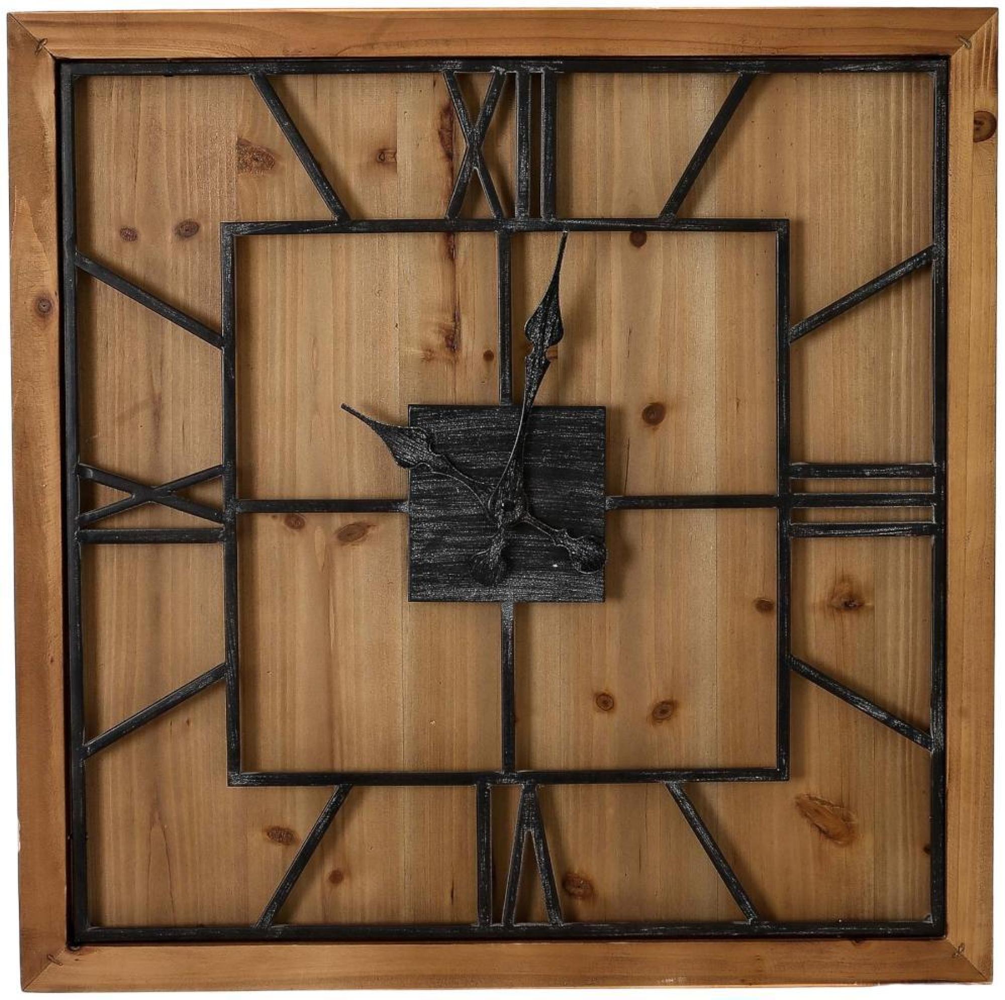 Williston Wall Clock Square Wooden 90cm X 90cm