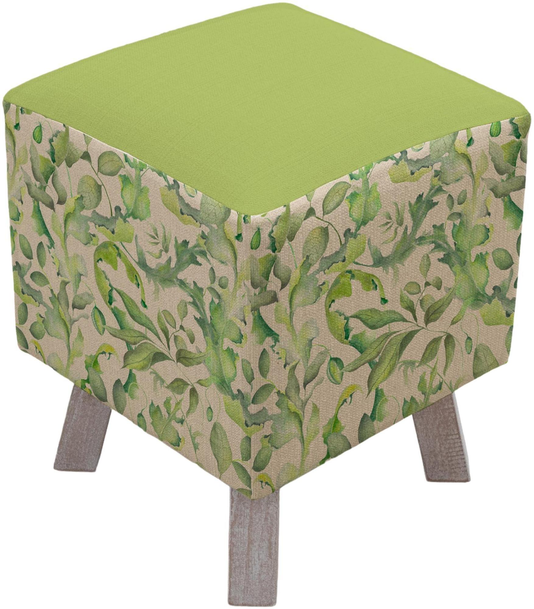 Toby Footstool - Claudia Sand - Printed