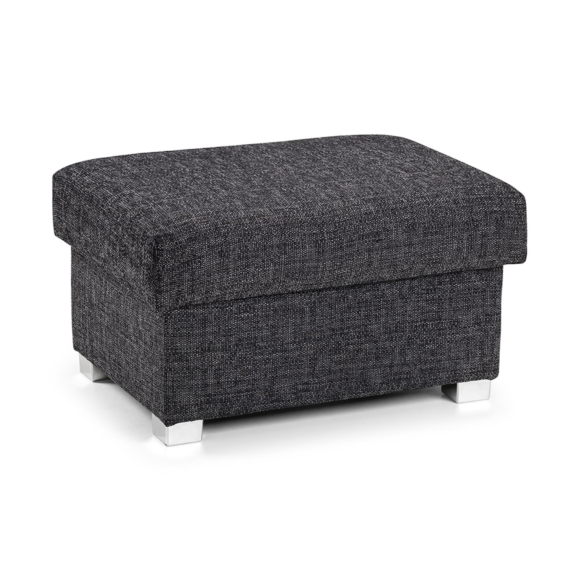 Wilcot Storage Footstool - Grey Fabric