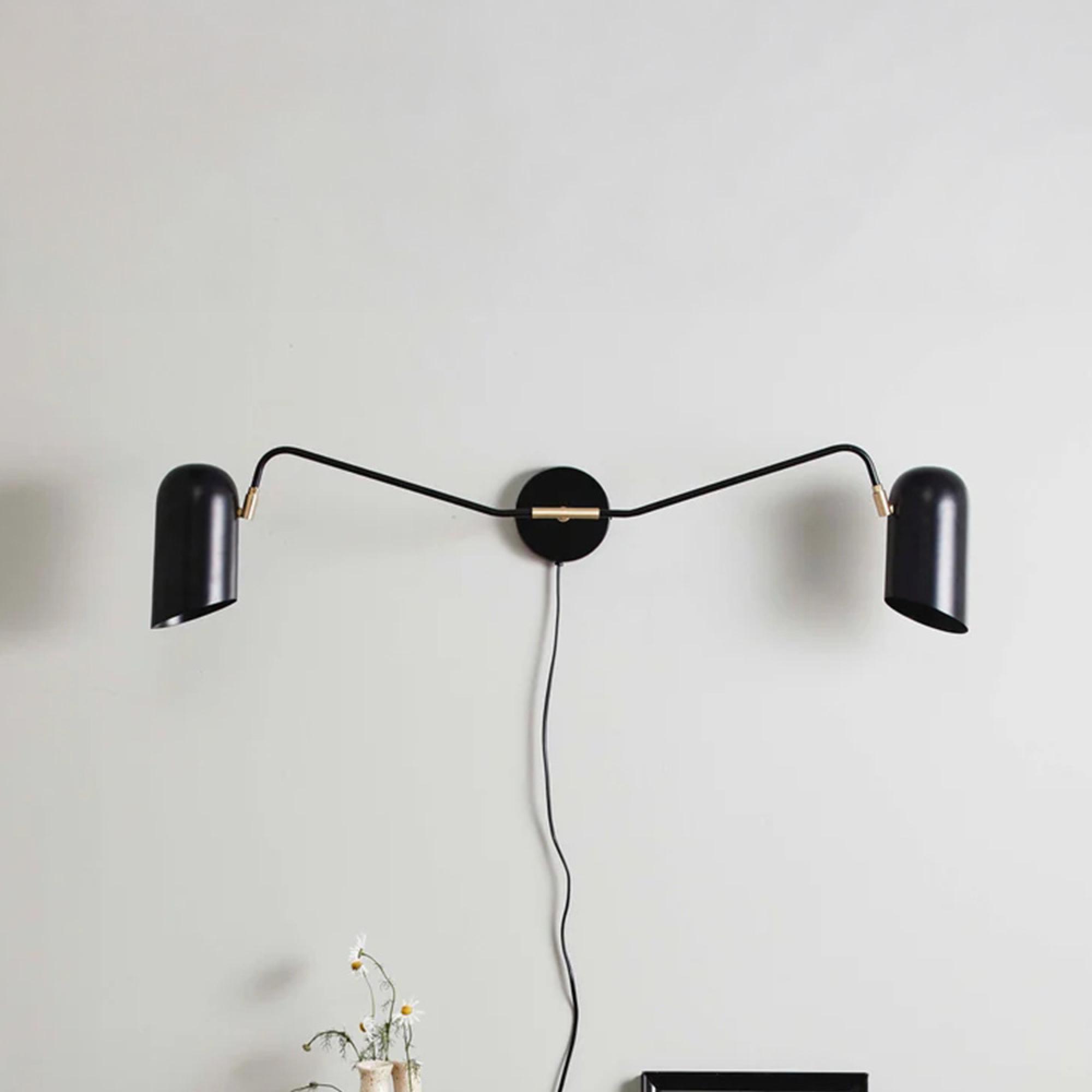 Eris Wall Lamp - 2 Arms - Black