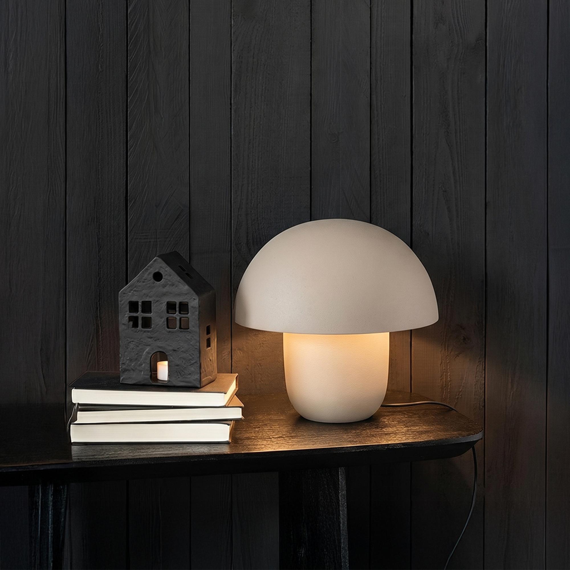 Mushroom Table Lamp - Medium - Beige - Metal