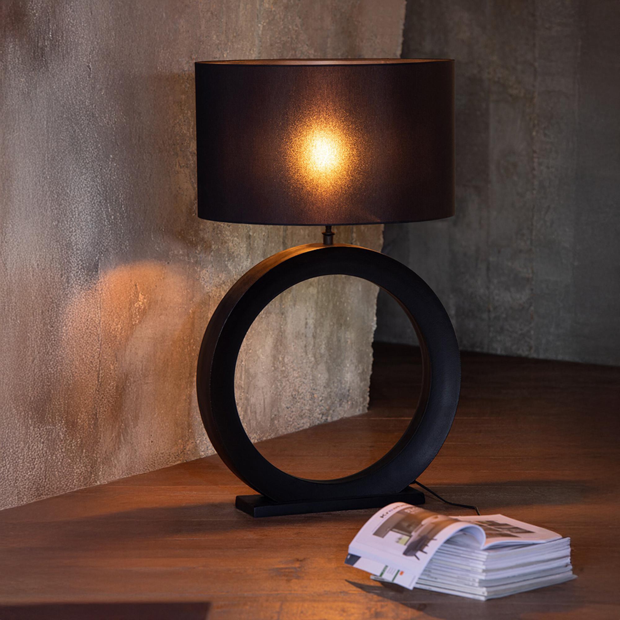 Table Lamp - Round - Black - Aluminium