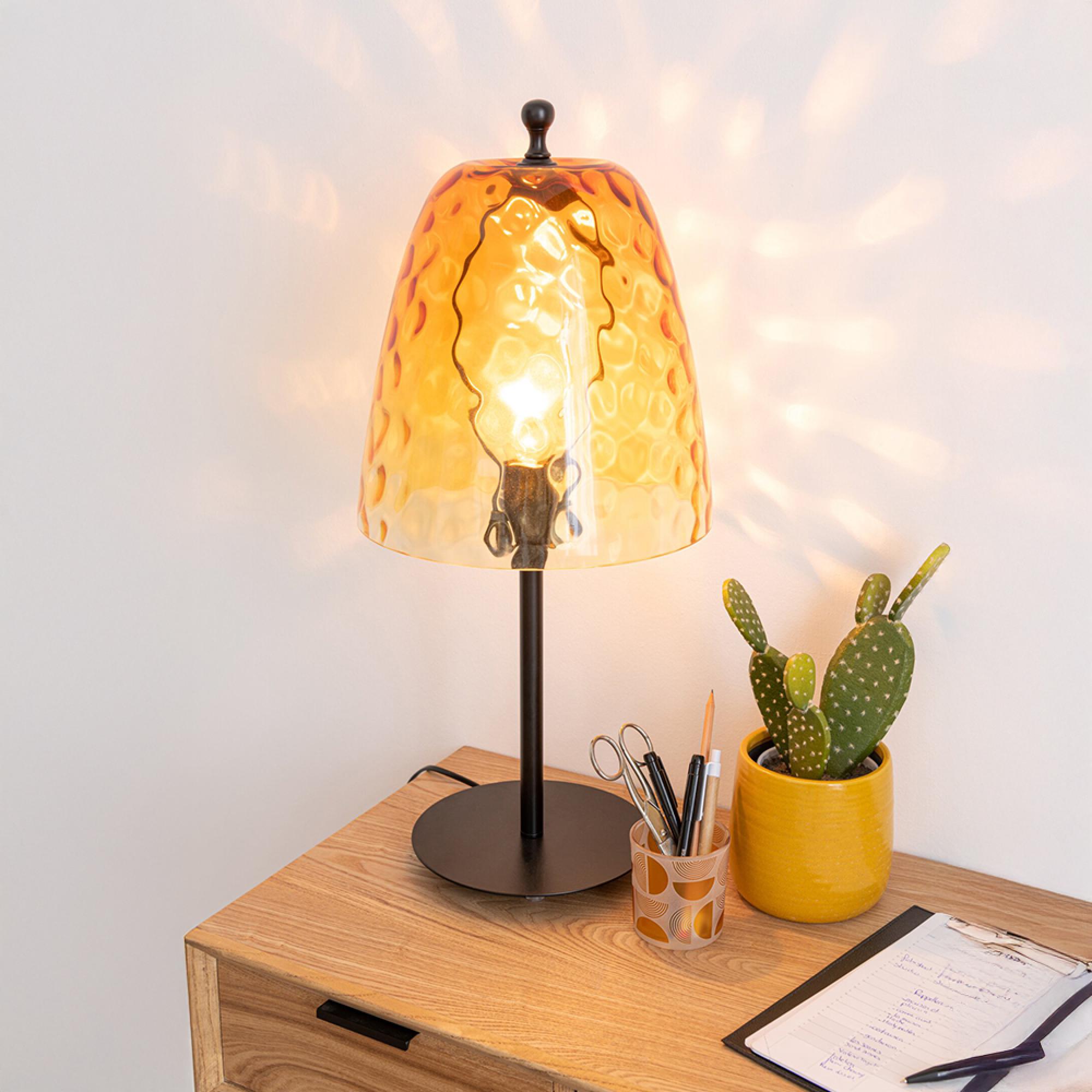 Oceane Table Lamp - Yellow - Glass