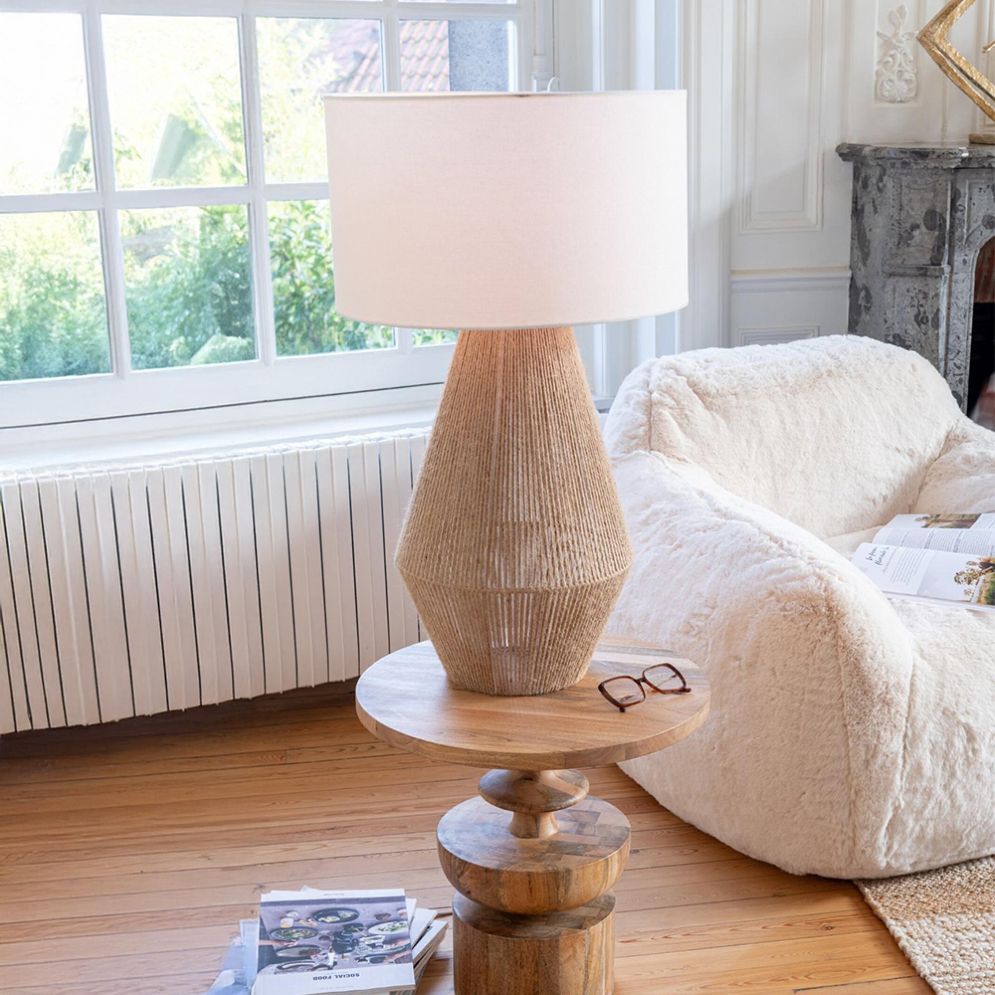 Striing Table Lamp - Natural - Jute and Metal