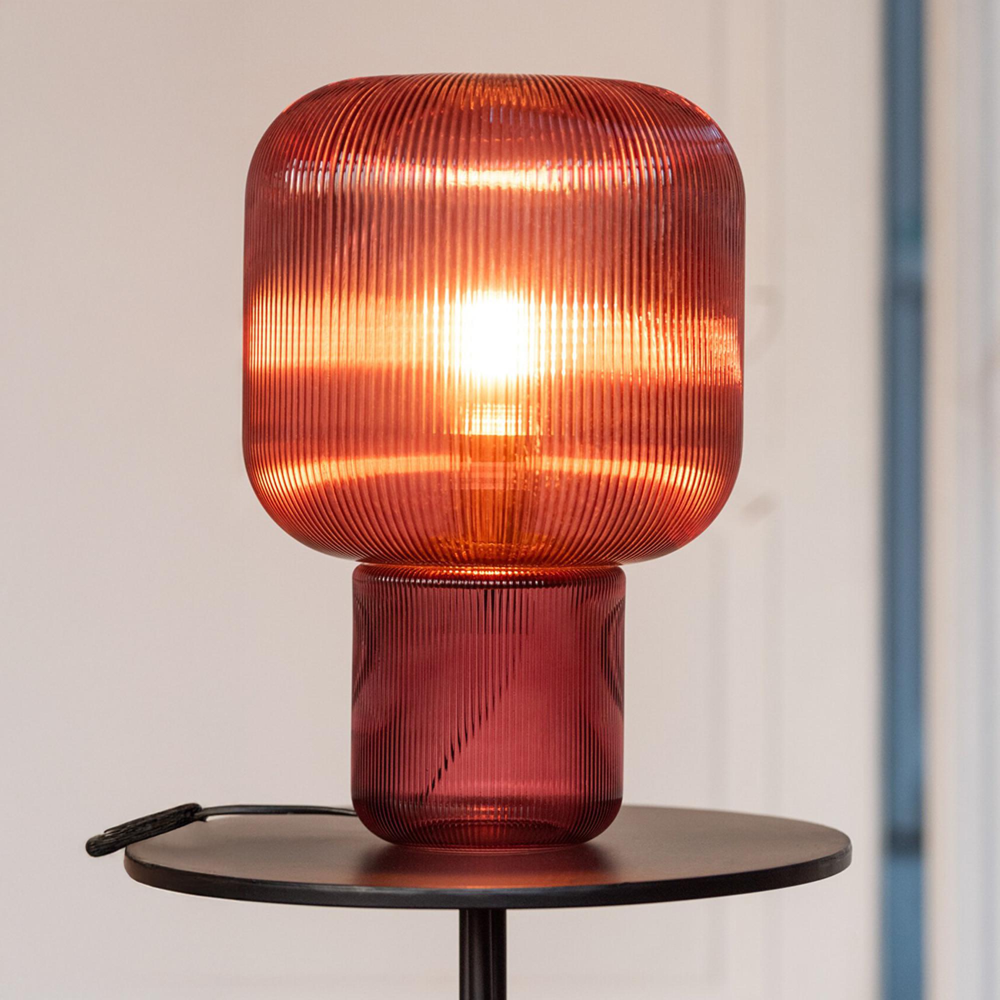 Table Lamp - Red - Glass