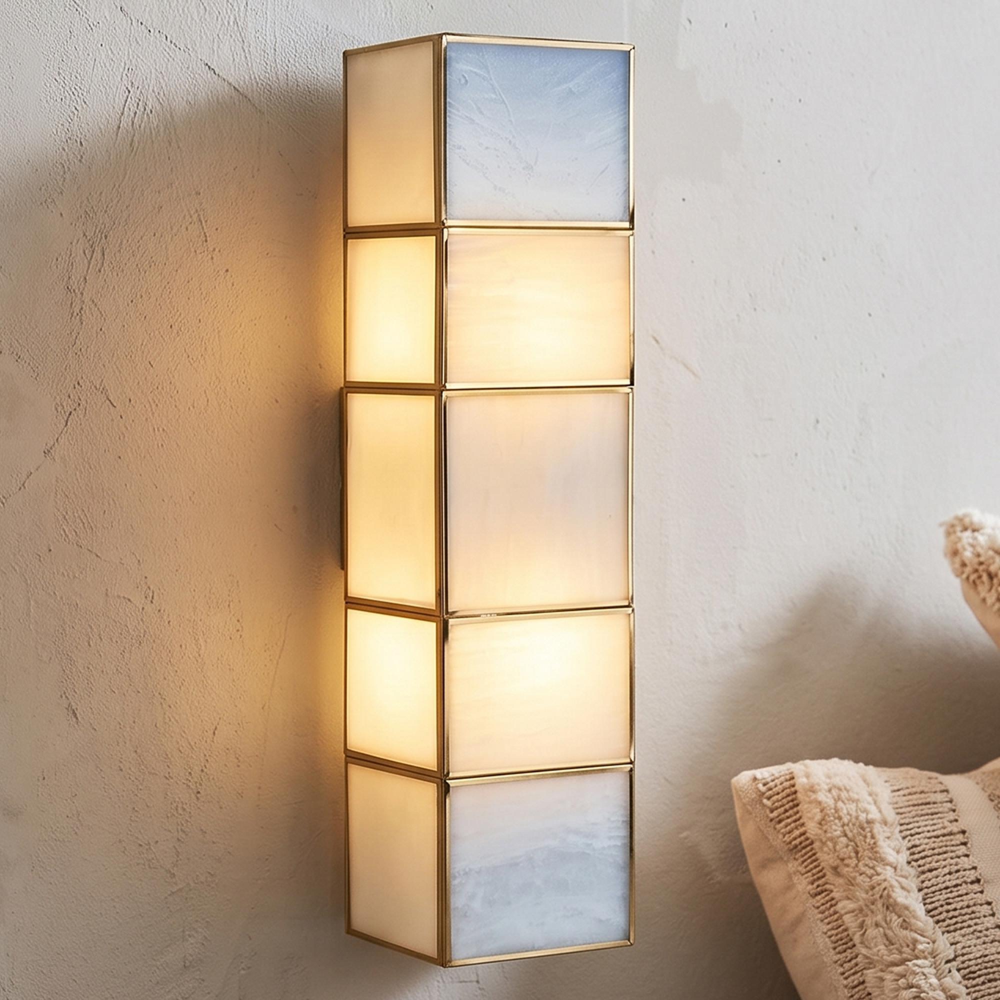 Livia Wall Lamp - Antique Brass - Glass and Metal