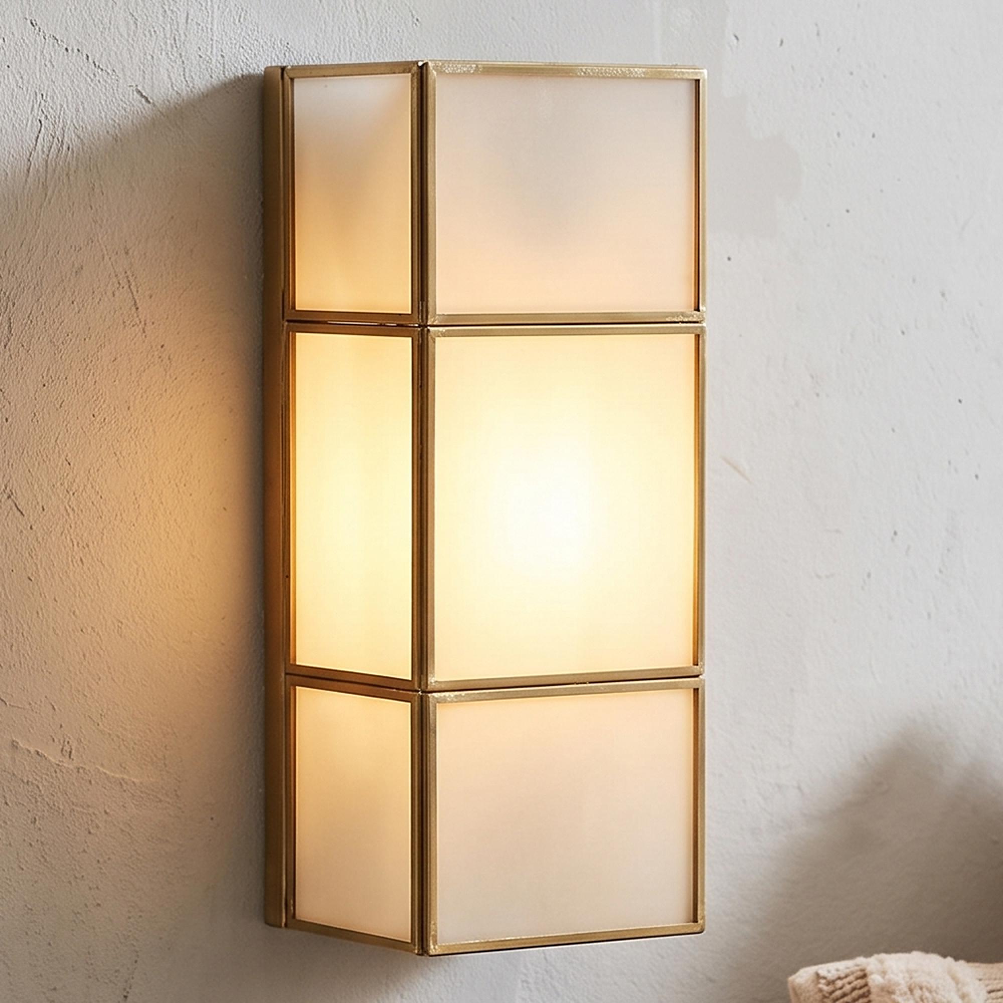 Sofia Wall Lamp - Antique Brass - Glass and Metal
