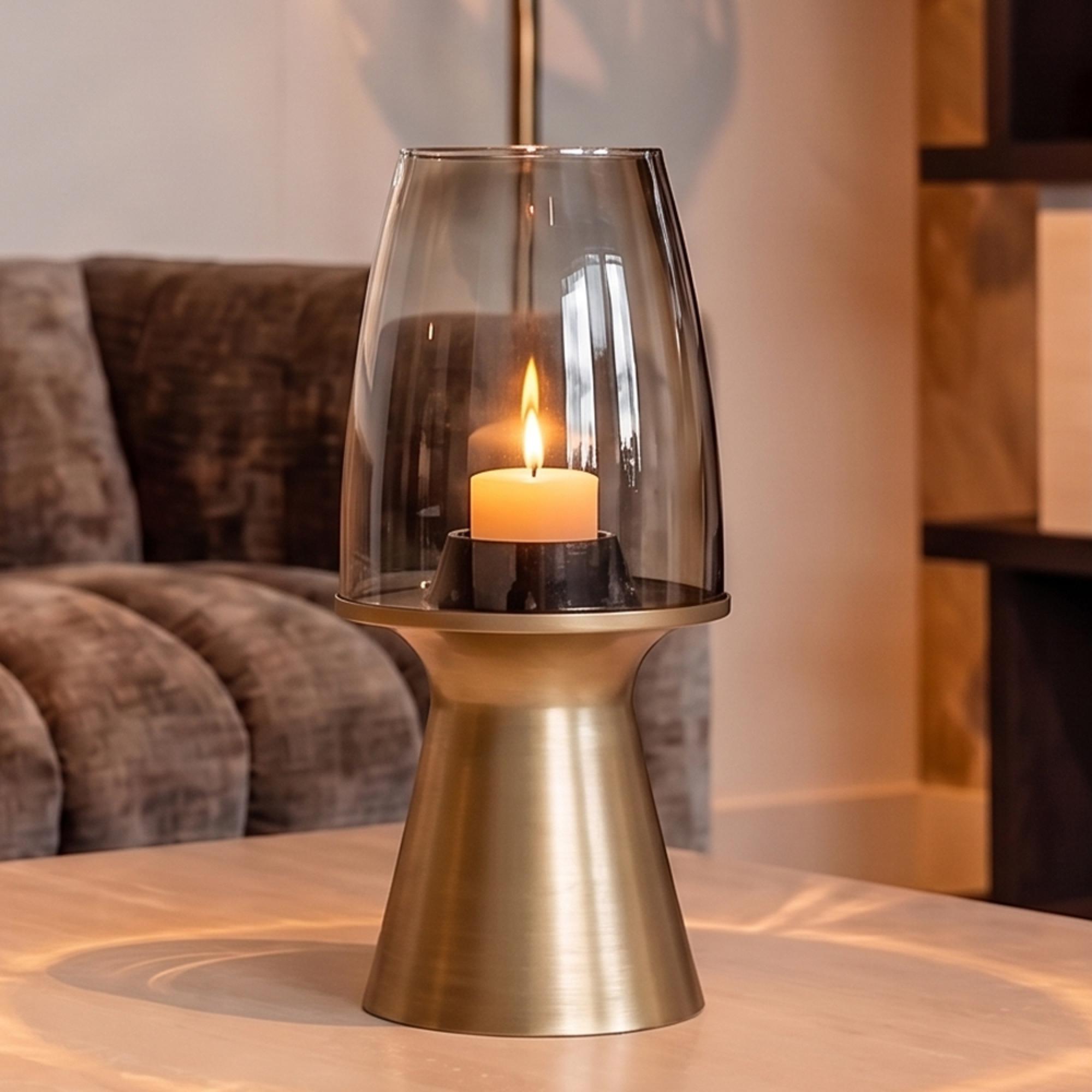 Danea Hurricane Light - Brushed Gold - Glass and Metal