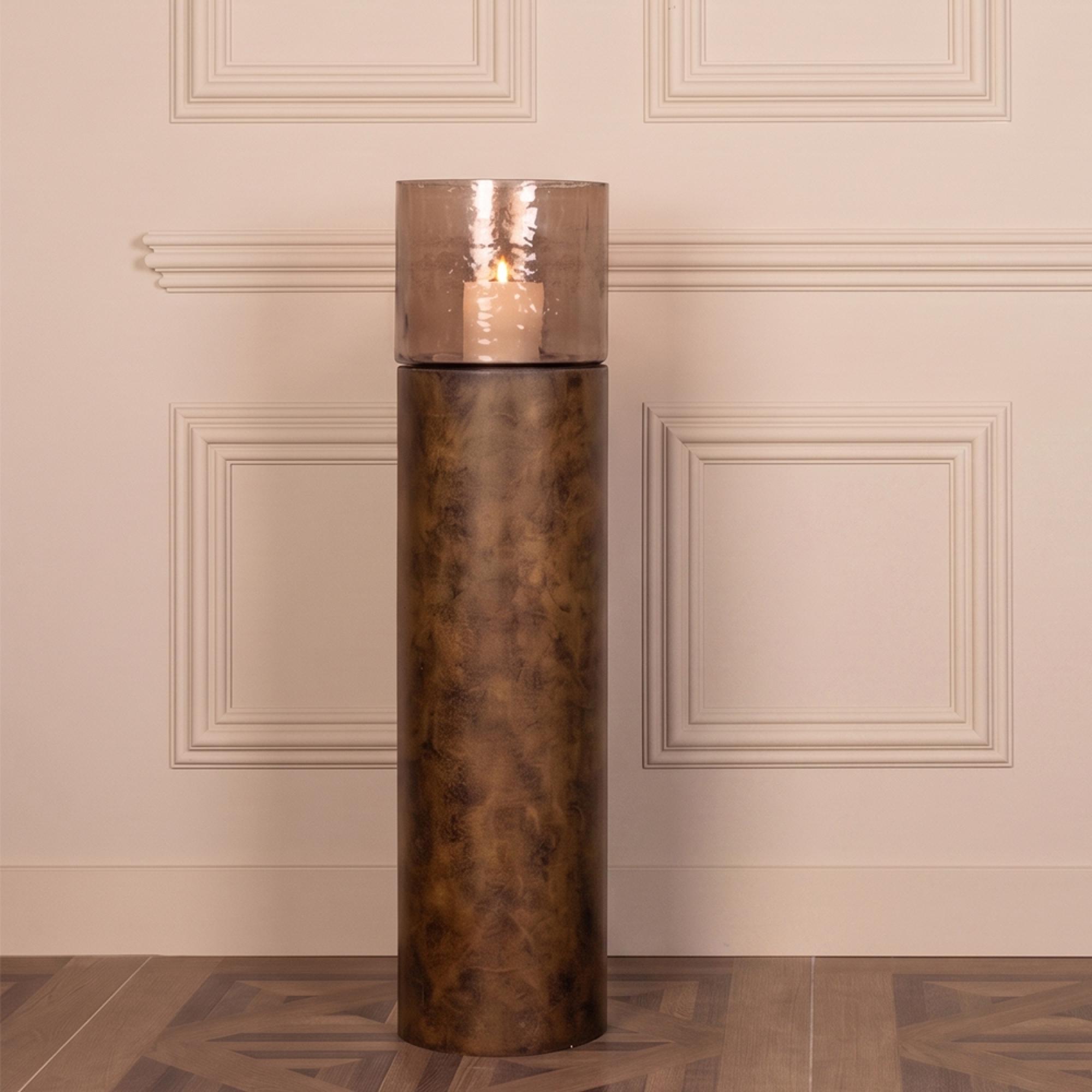 Mayce Hurricane Light - Large - Gold - Glass and Metal