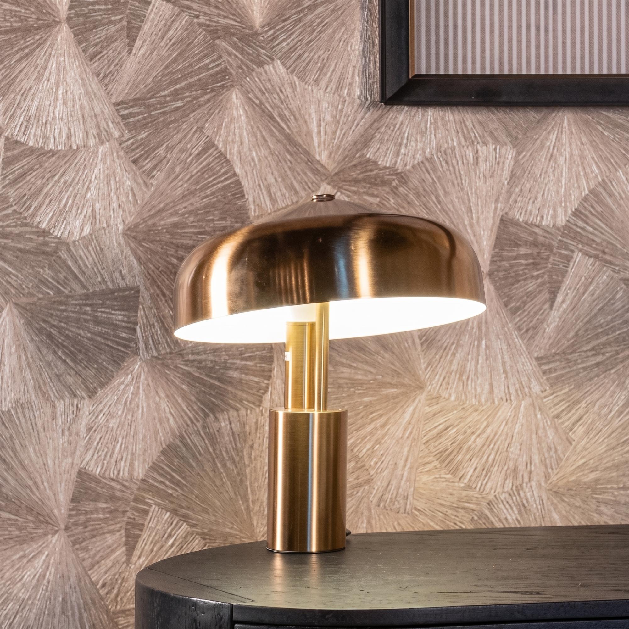 Linzy Brushed Gold Metal Table Lamp