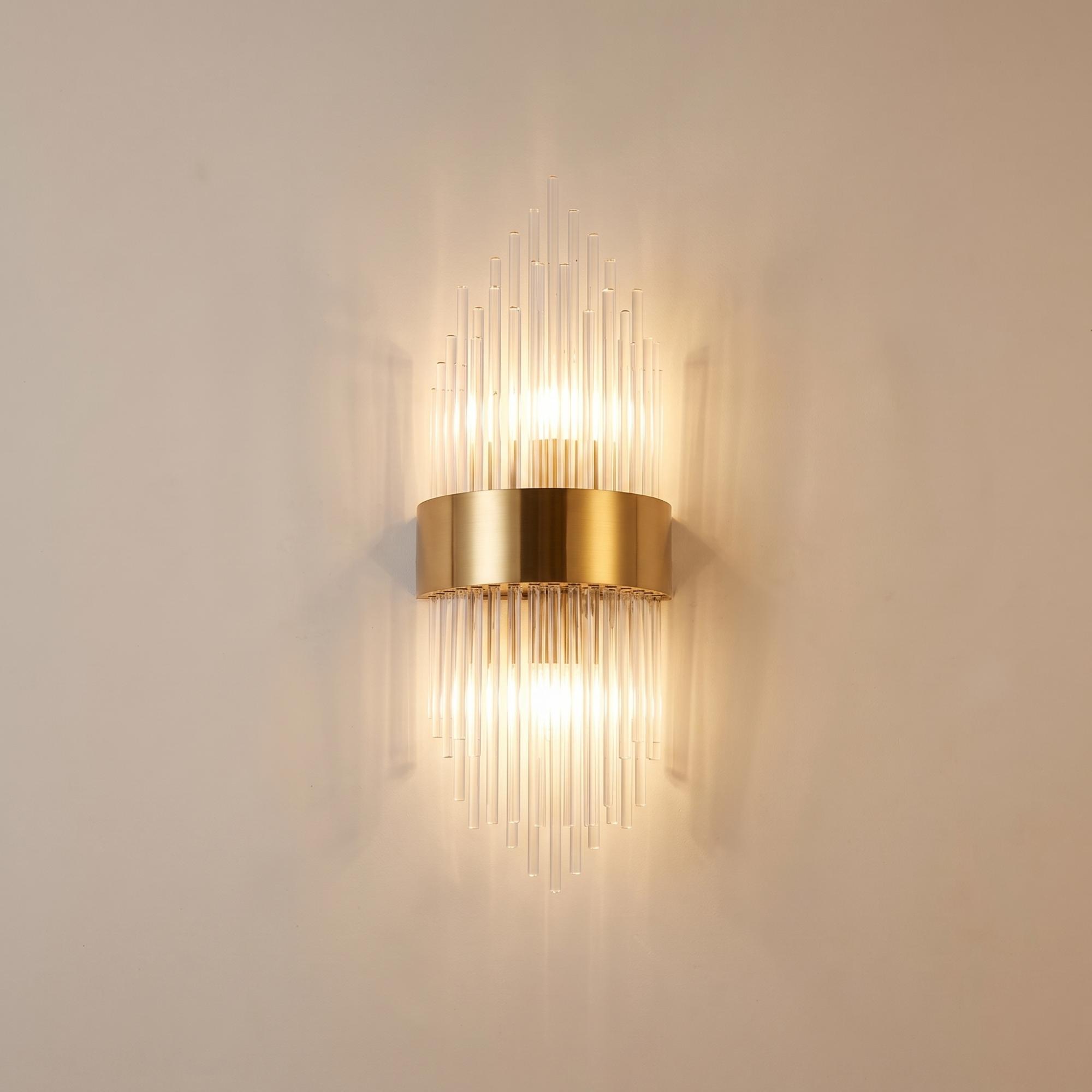 Penelope Glass and Gold Wall Lamp
