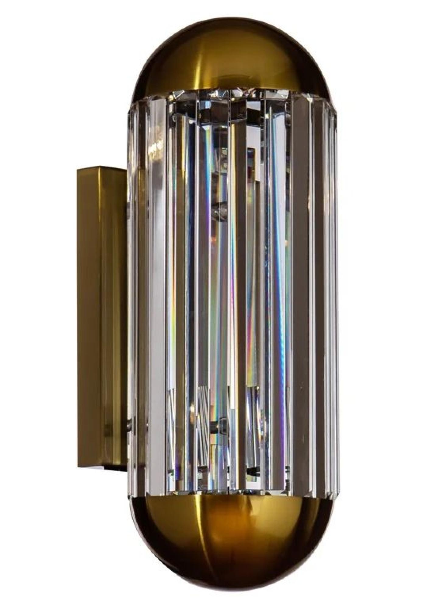 Anja Crystal and Bronze Wall Lamp