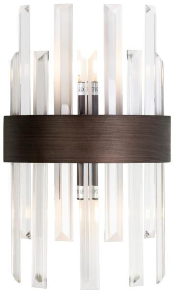 Avan Glass and Bronze Wall Lamp