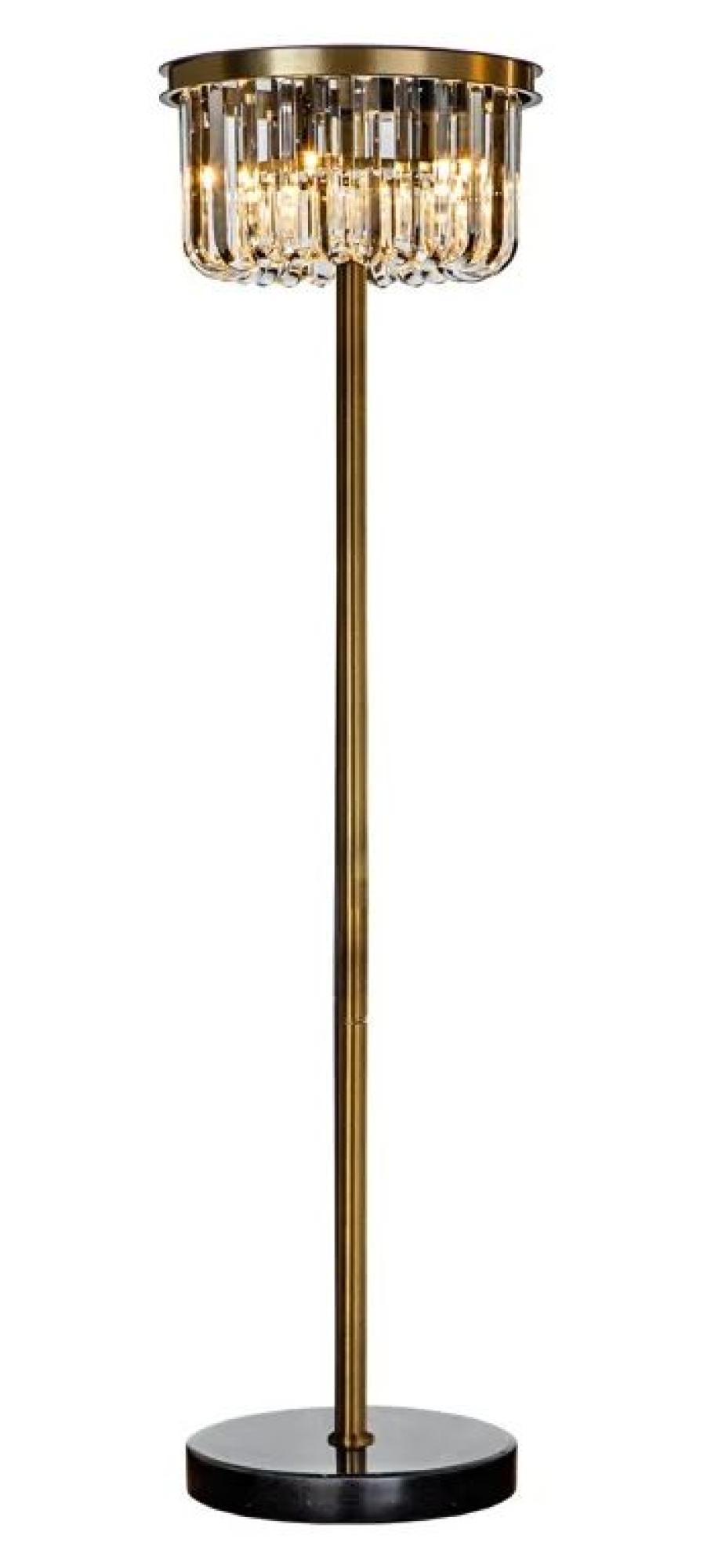 Dagmar Glass and Bronze Metal Floor Lamp