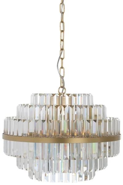 Desire Crystal and Brushed Gold Small Chandelier