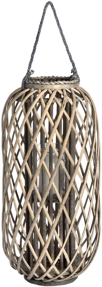 Standing Wicker Lantern - Large