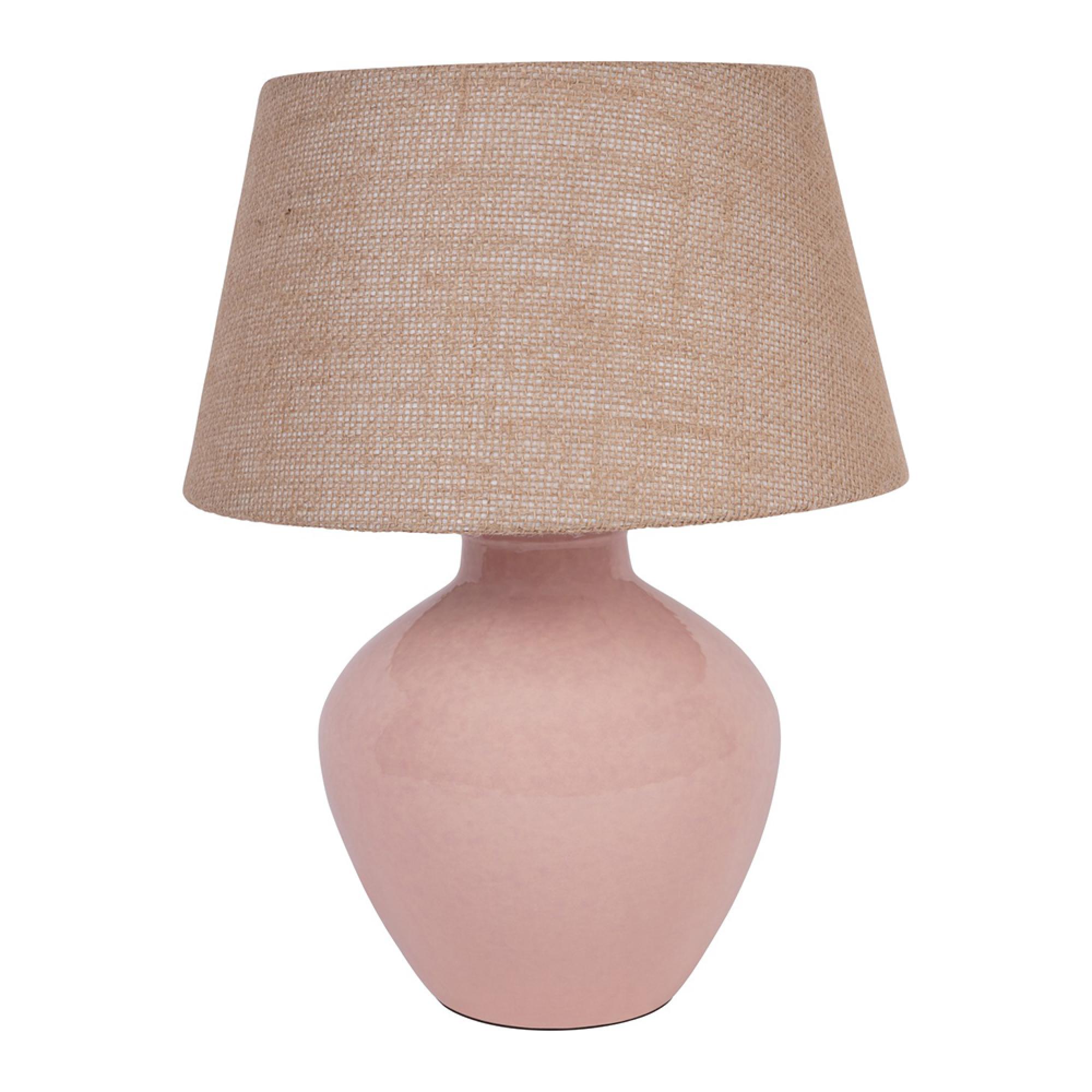 Aubrey Table Lamp - Dusky Pink Ceramic - Small