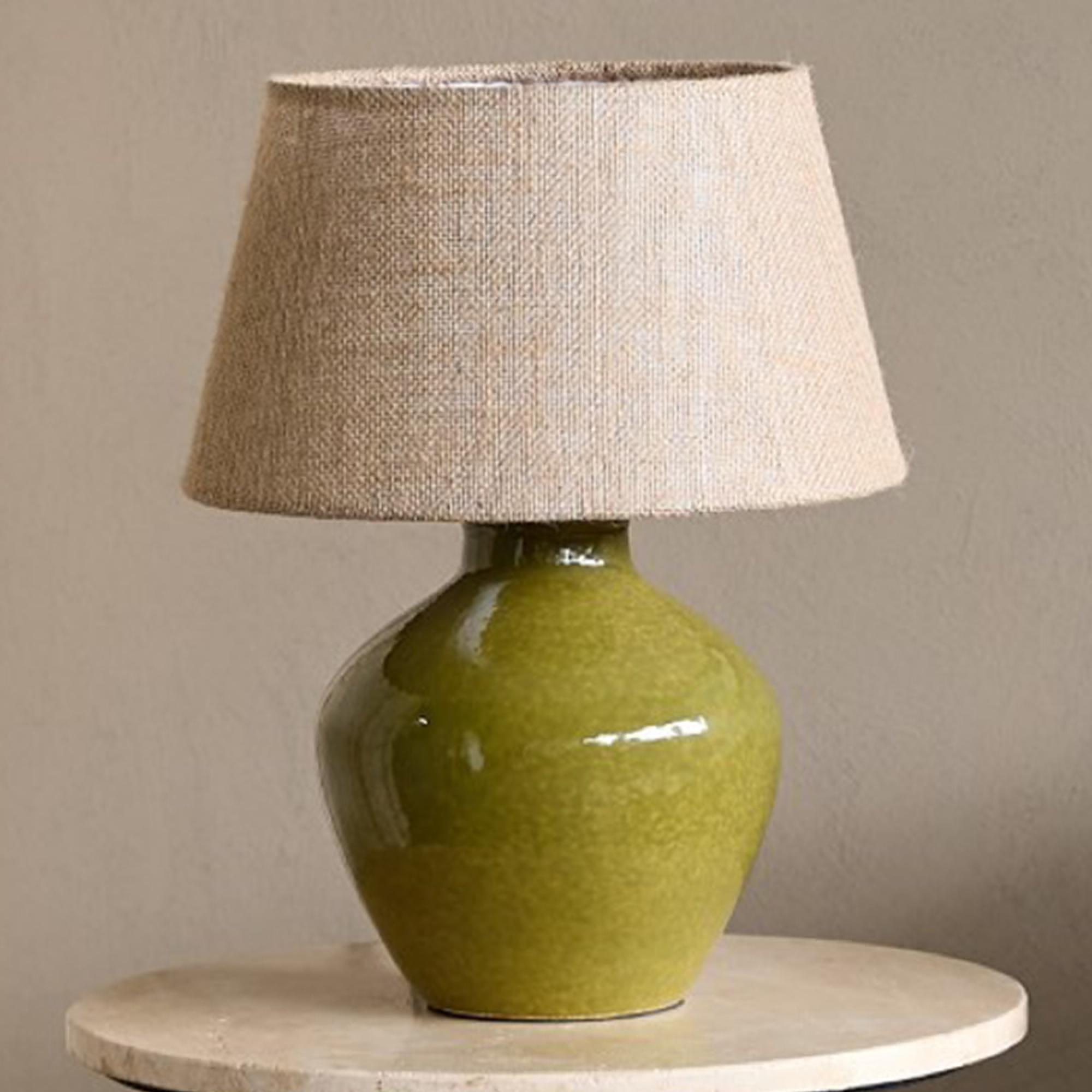 Aubrey Table Lamp - Green Ceramic - Small