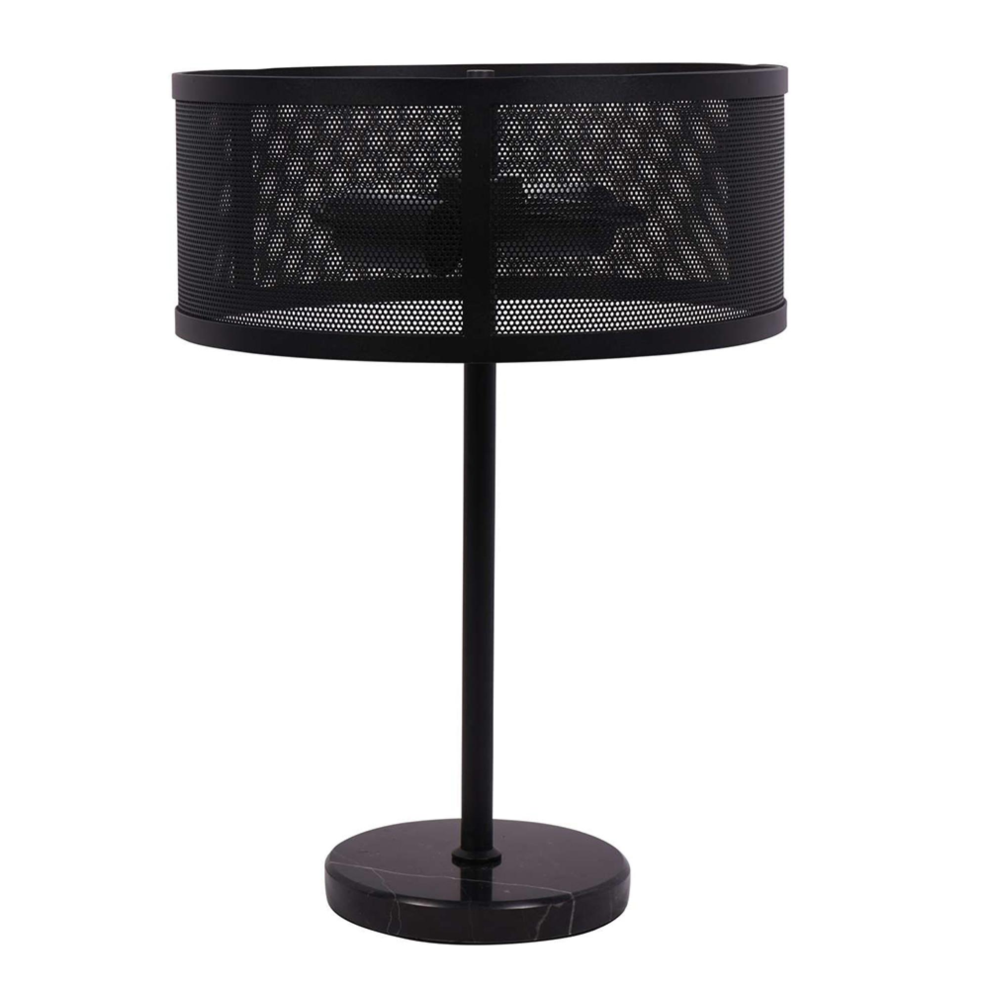 Storm Table Lamp - Mesh Black Metal
