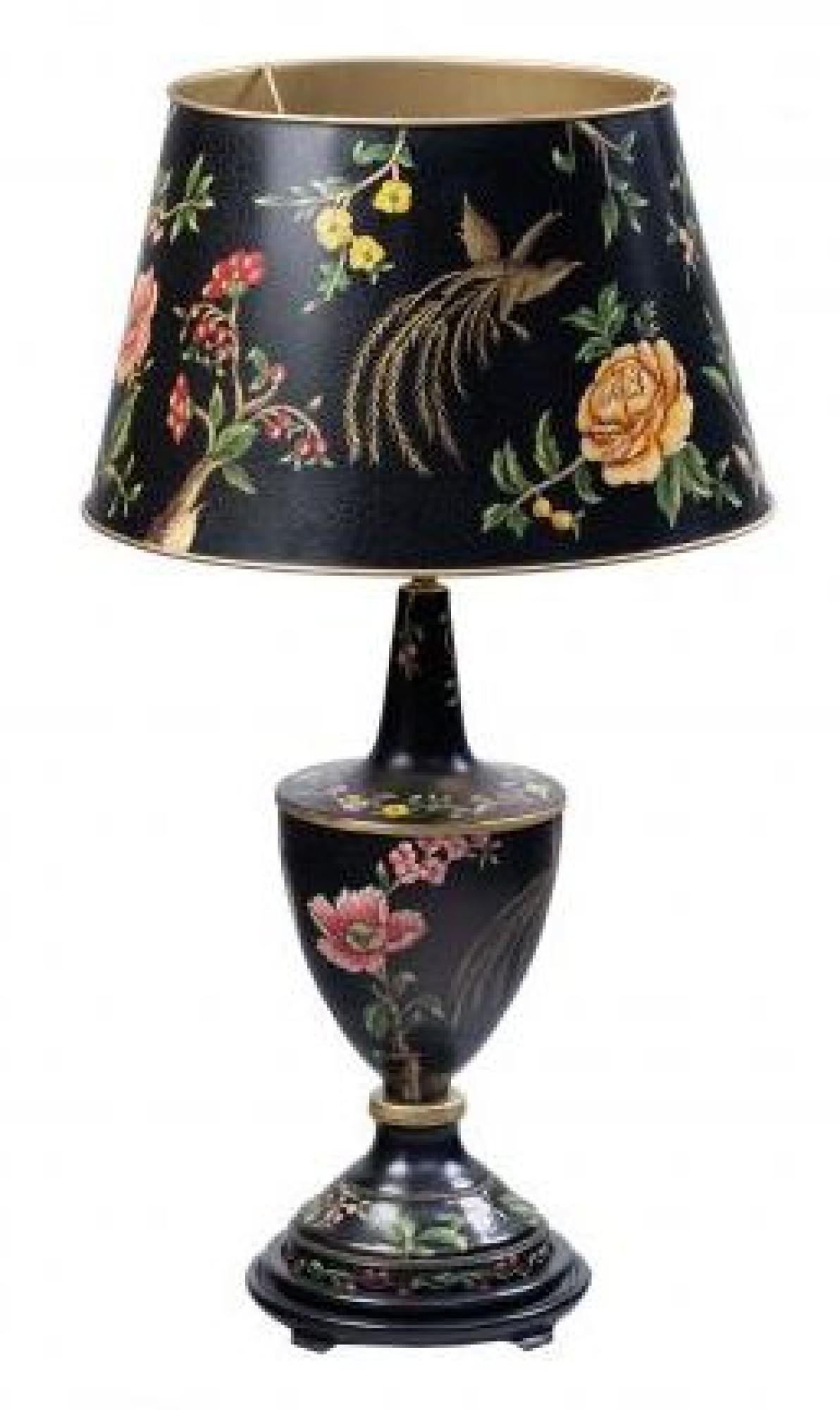 Meerut Lamp - Lyre Bird Design - Black