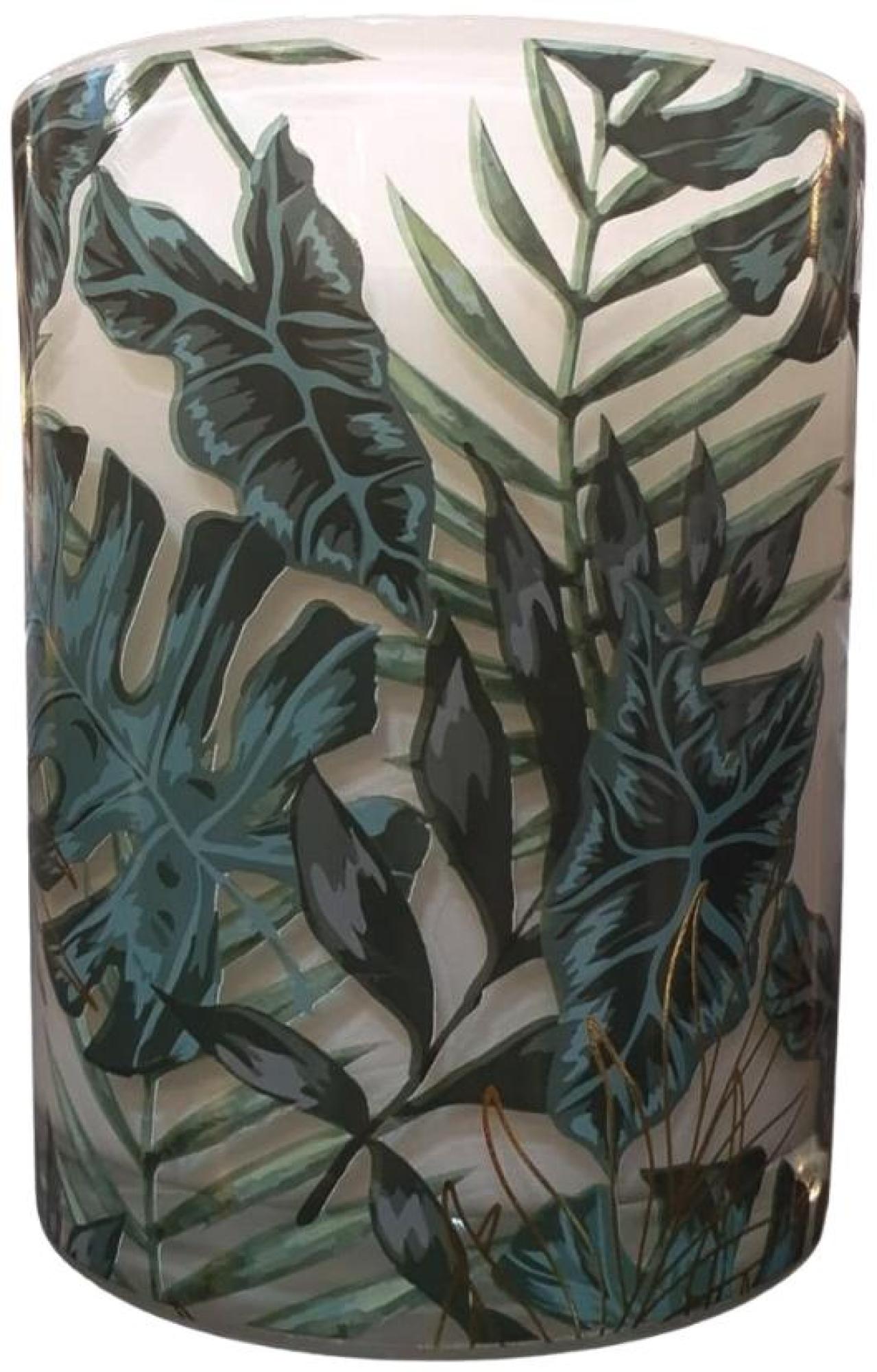 Secret Forest Candle - White and Green - Large Leaves - Set of 6