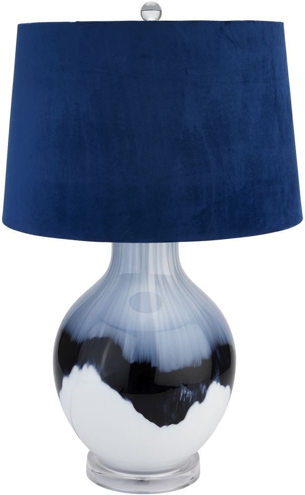 Ice Shadows Table Lamp - Navy Blue Lampshade