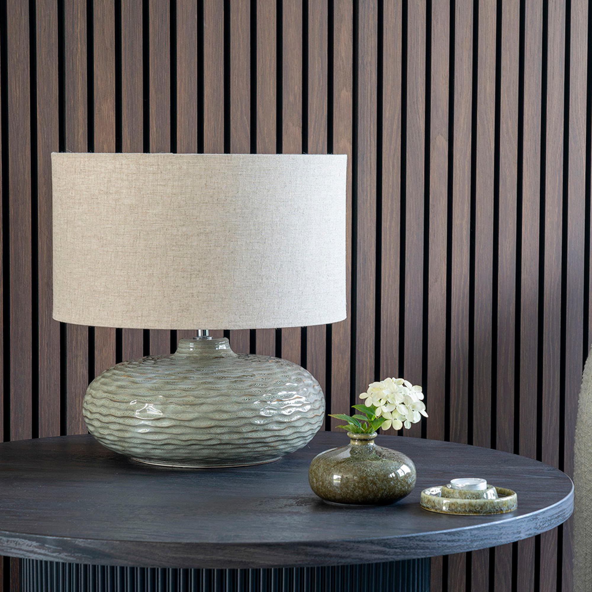 Oldham Table Lamp - Green - Ceramic