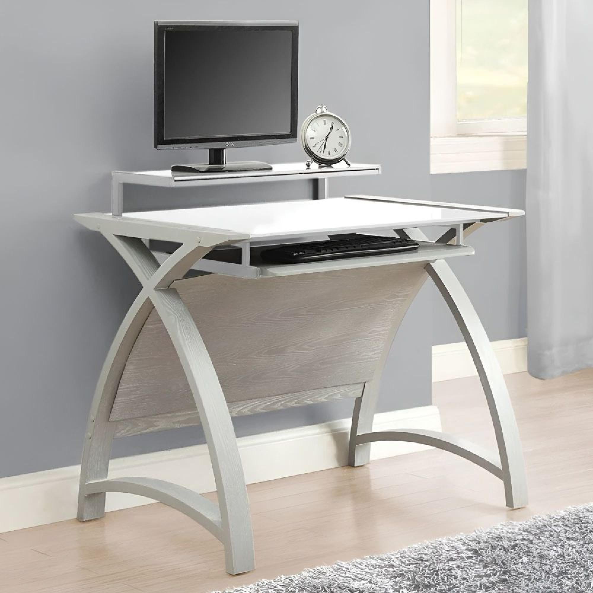 Curve Computer Desk - Grey - 900 - PC201