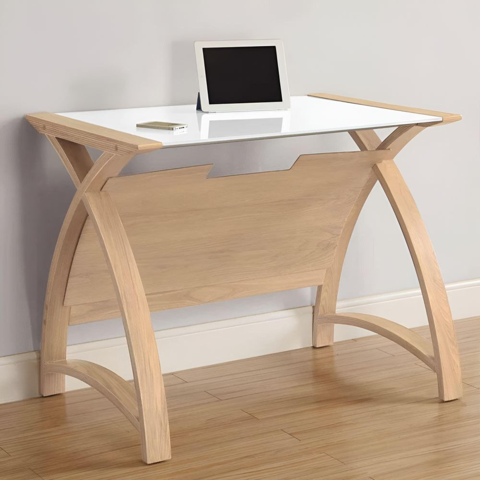 Curve Laptop Table - Oak - PC201 900LT