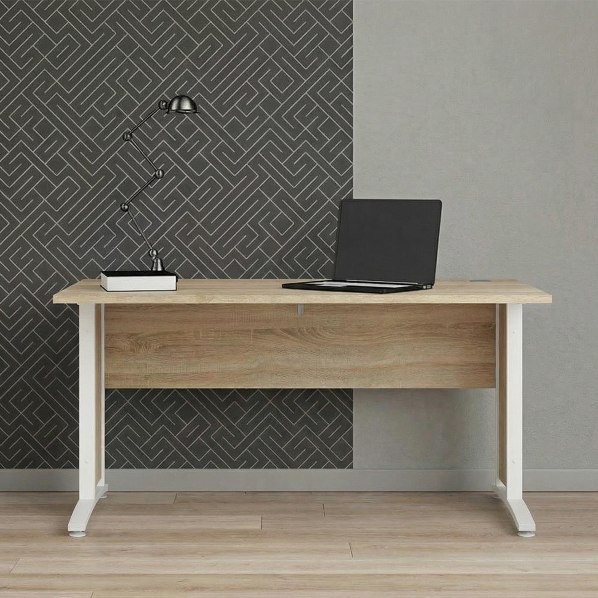 Prima Desk - 150cm - Oak and White