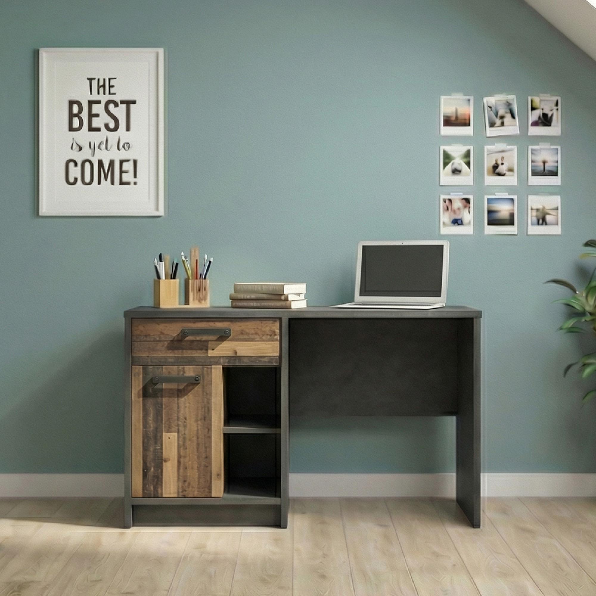 Brooklyn Desk - 1 Door - 1 Drawer - Rustic