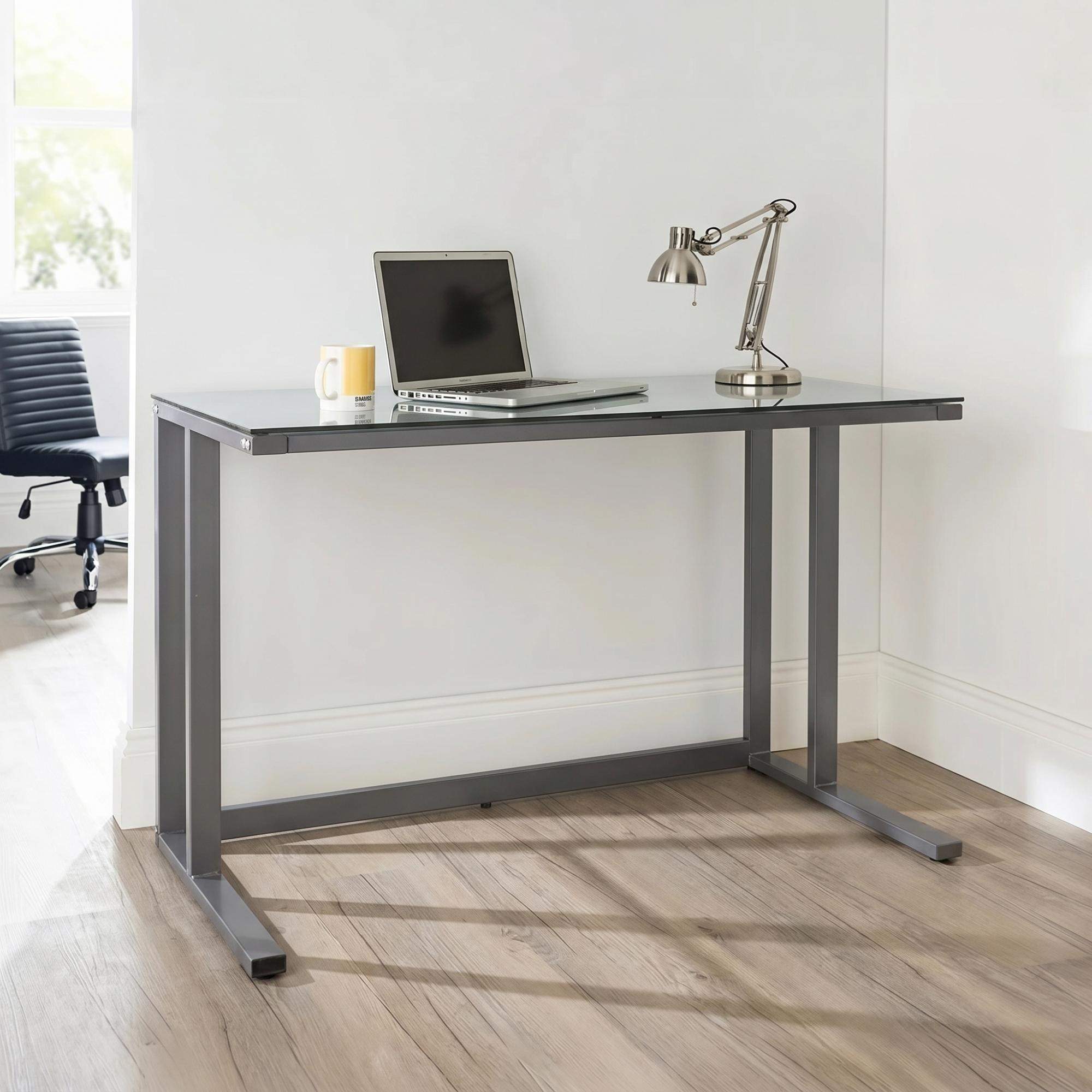 Air Glass Home Office Desk - Black - AW53385