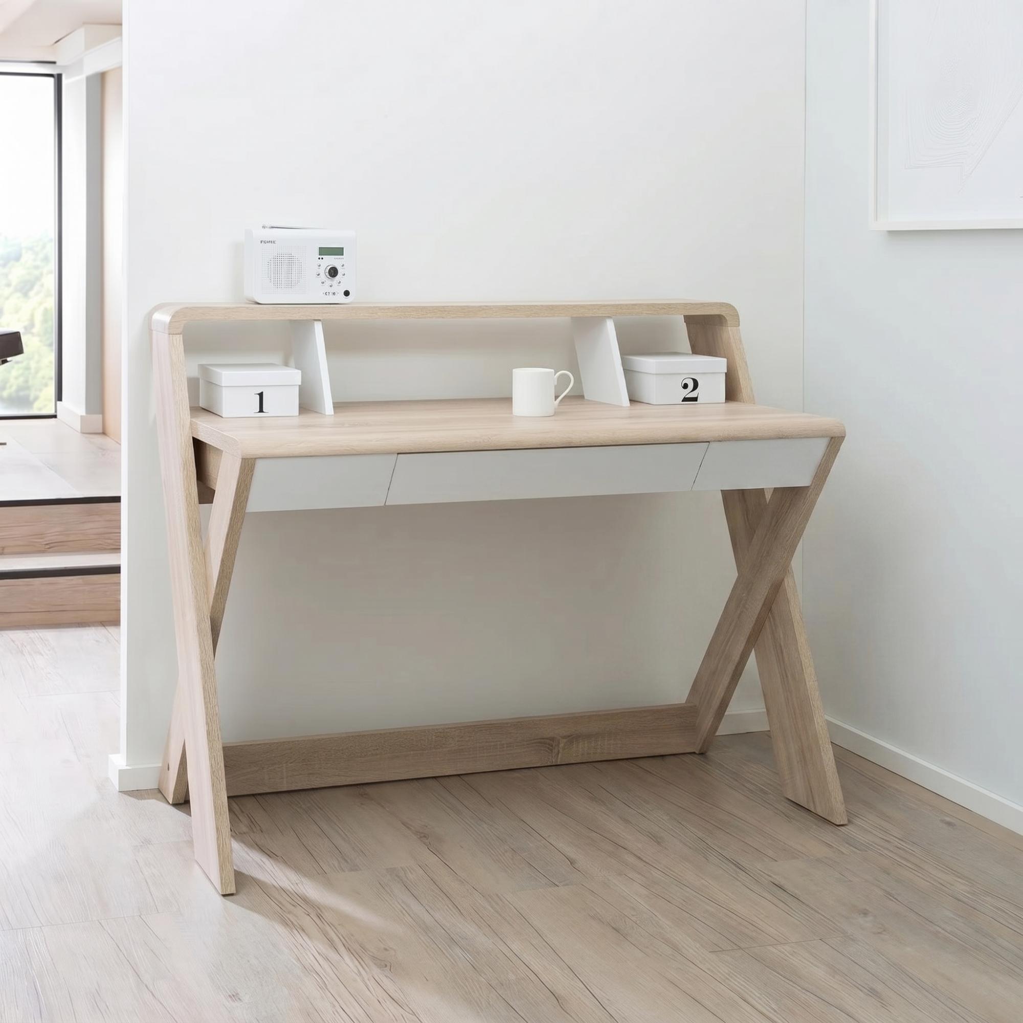 Aspen Desk - Oak & White - AW2110