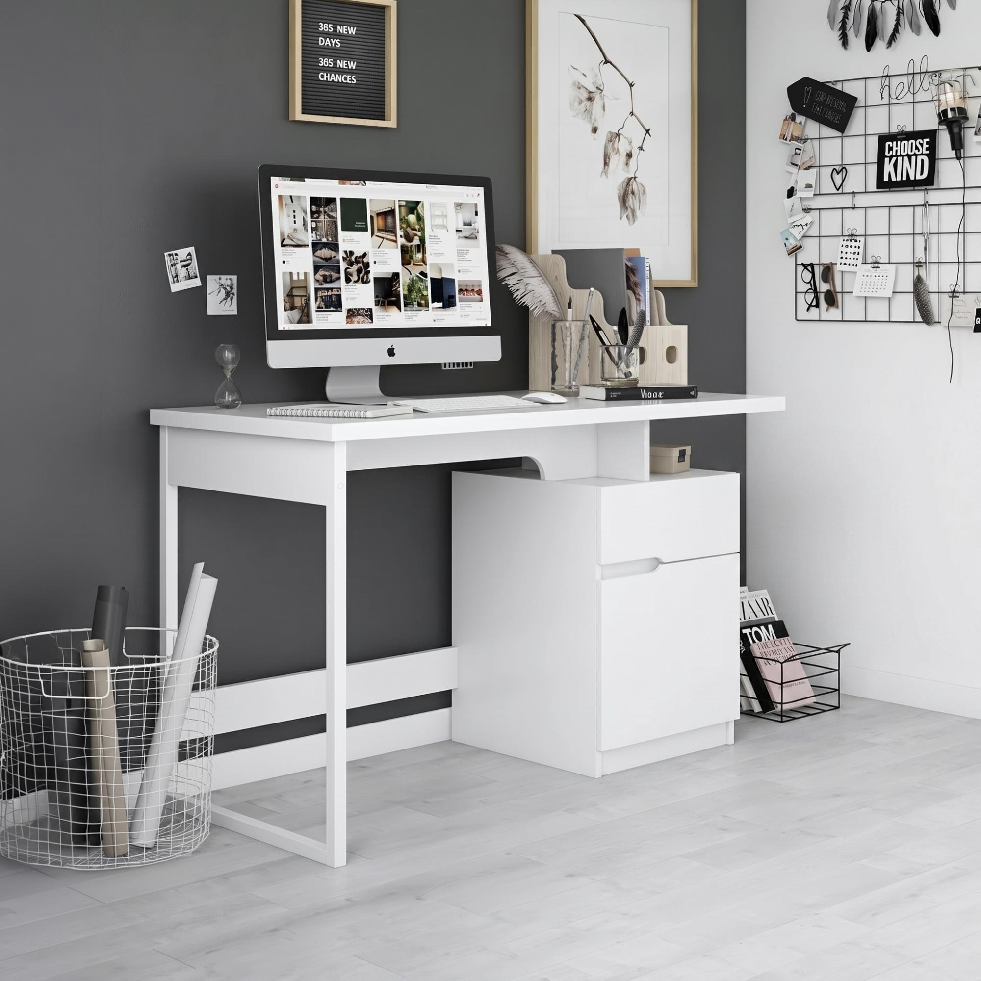 Bridport Home Office Desk - White - AW3130