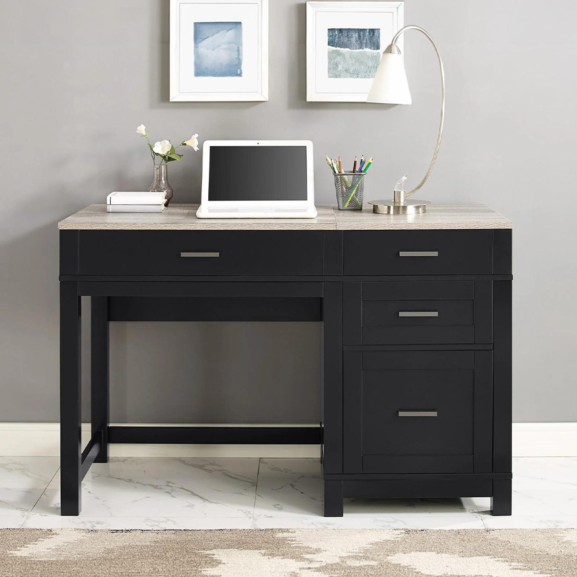 Carver Lift Top Office Desk - Black - 9257196COMUK