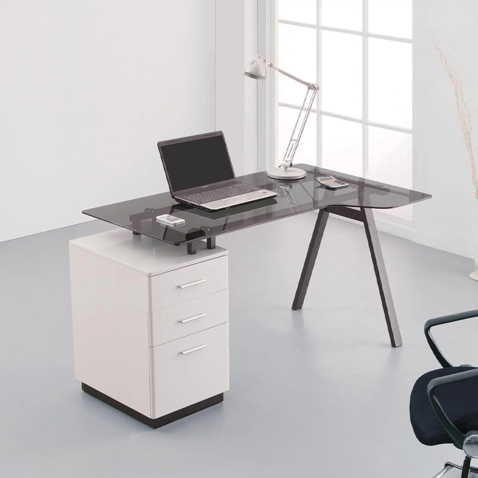 Cleveland Workstation - Smoked Grey Glass - AW23377-GY