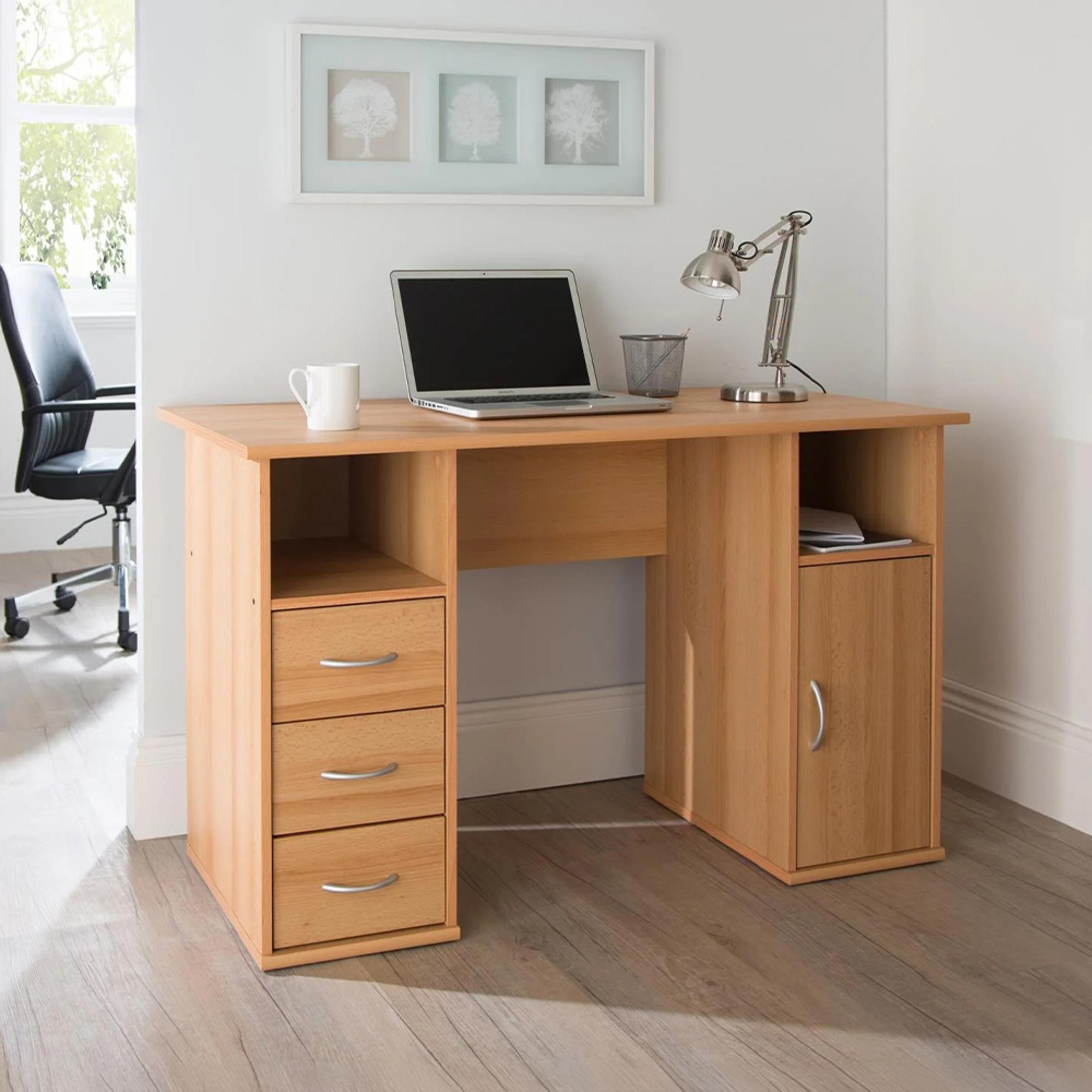 Maryland Computer Desk - Beech - AW12010