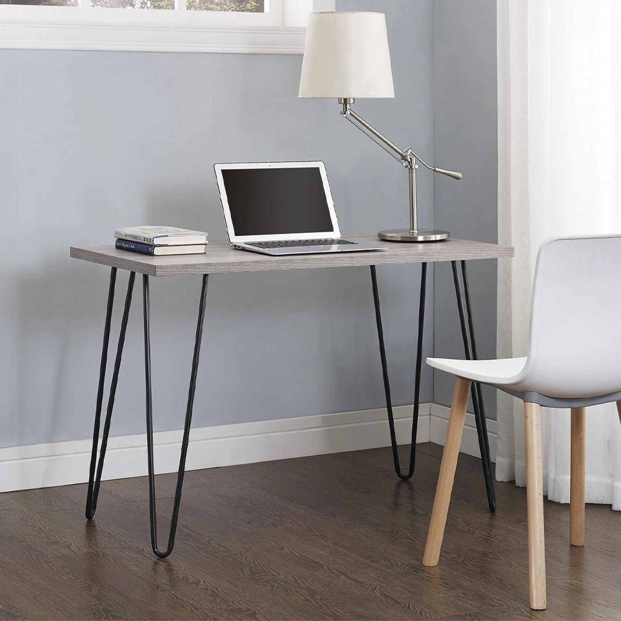 Owen Retro Desk - Grey Oak - 9851296PCOMUK