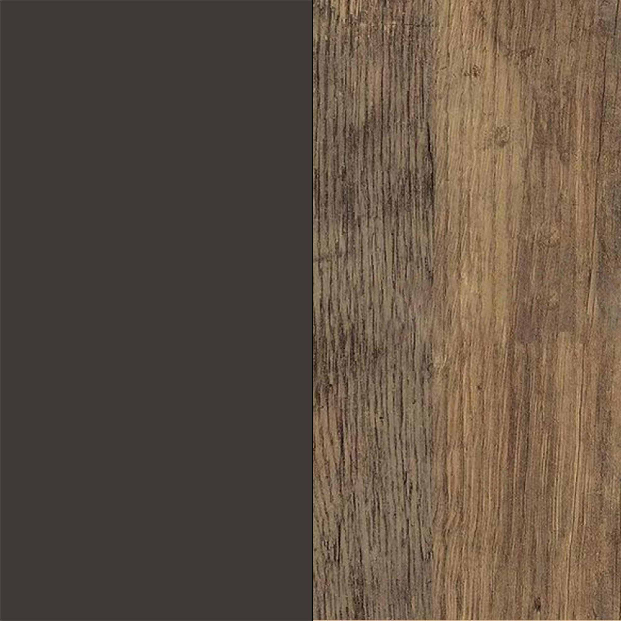 Graphite Front and Vintage Oak Base