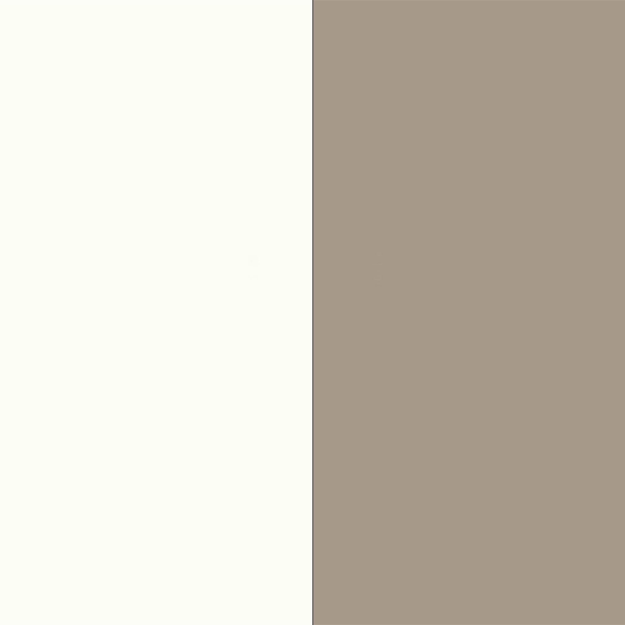 White Matt Front and Mushroom Matt Base