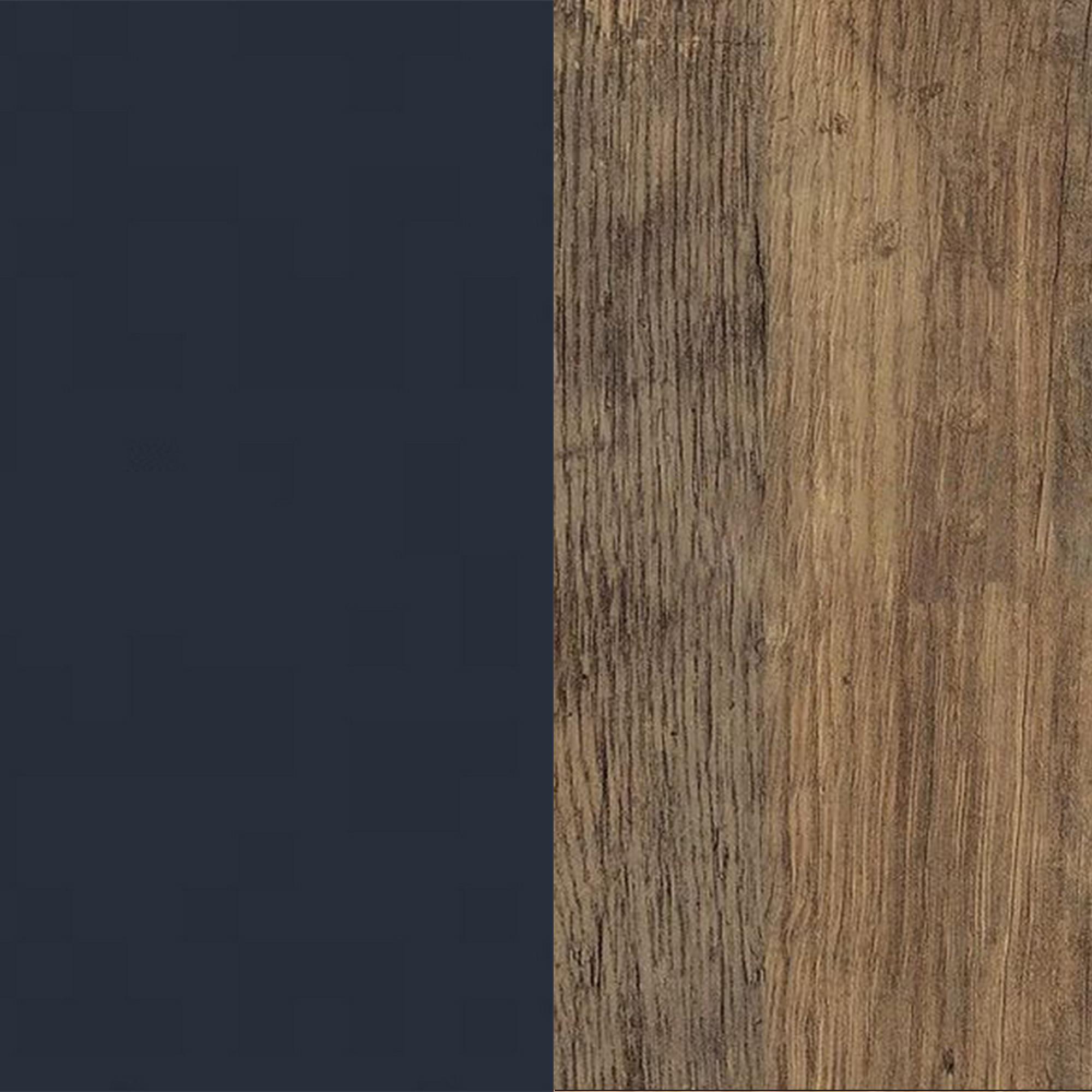Indigo Front and Vintage Oak Base