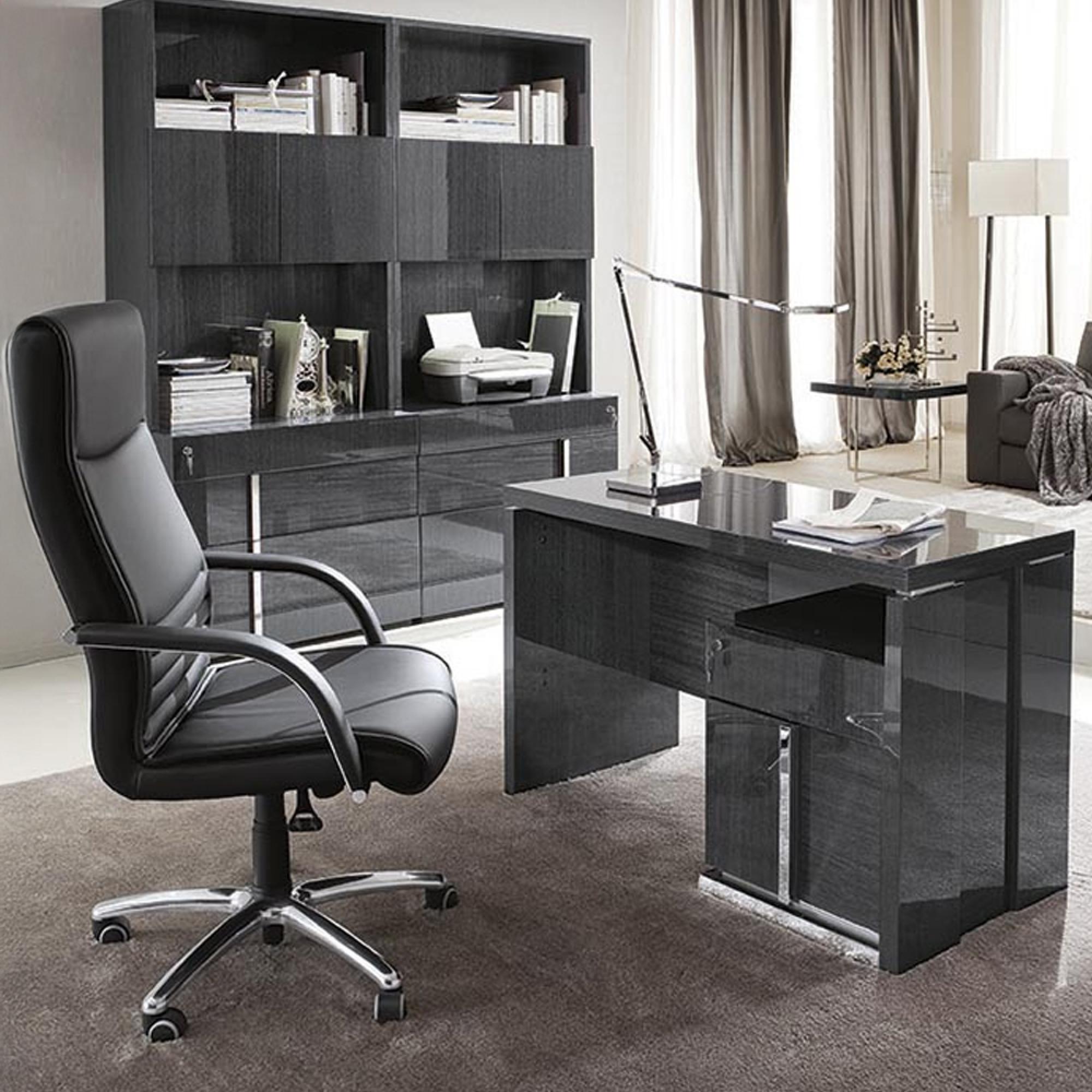 Montecarlo Office Desk - 120cm - Grey Koto High Gloss