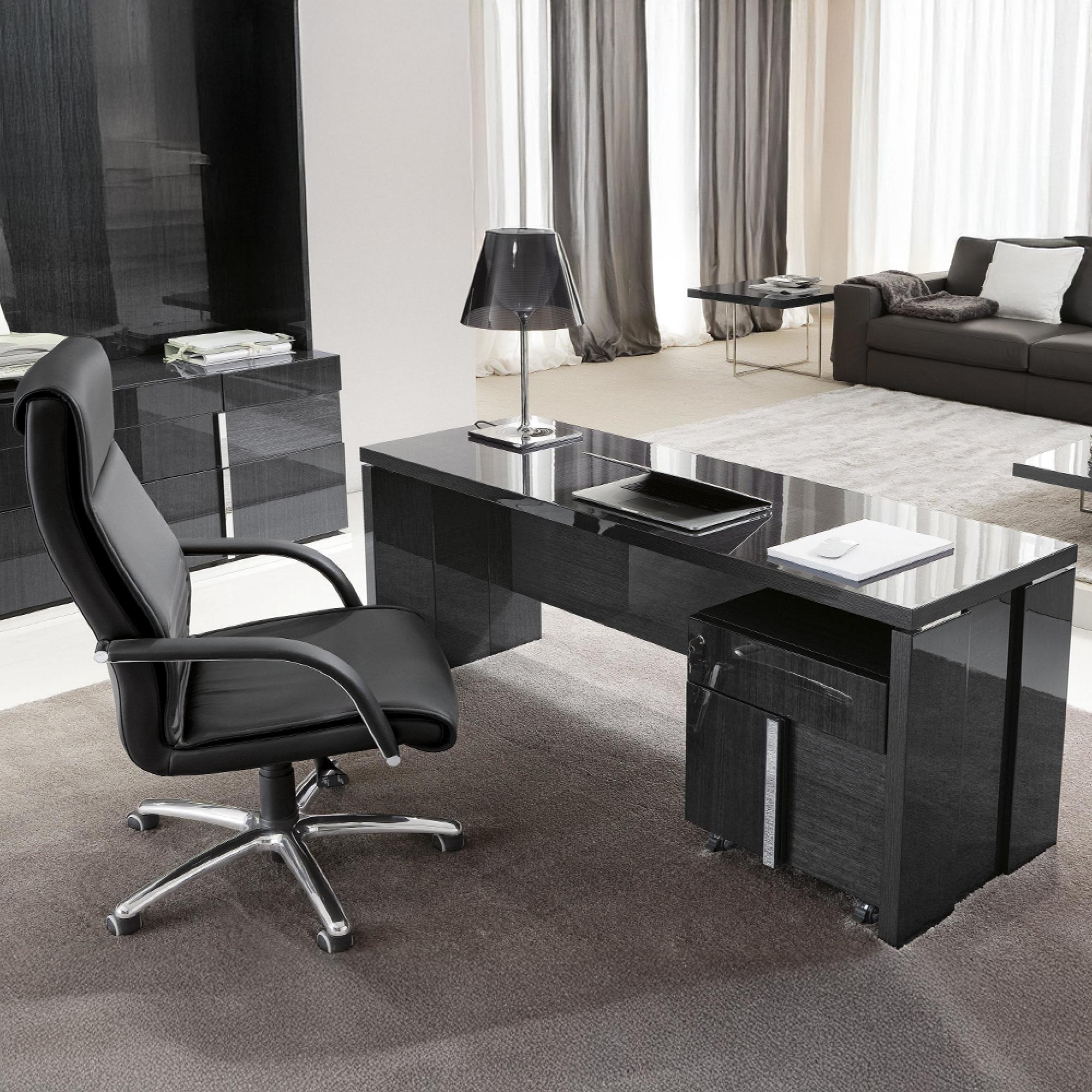 Montecarlo Office Desk - 167cm - Grey Koto High Gloss