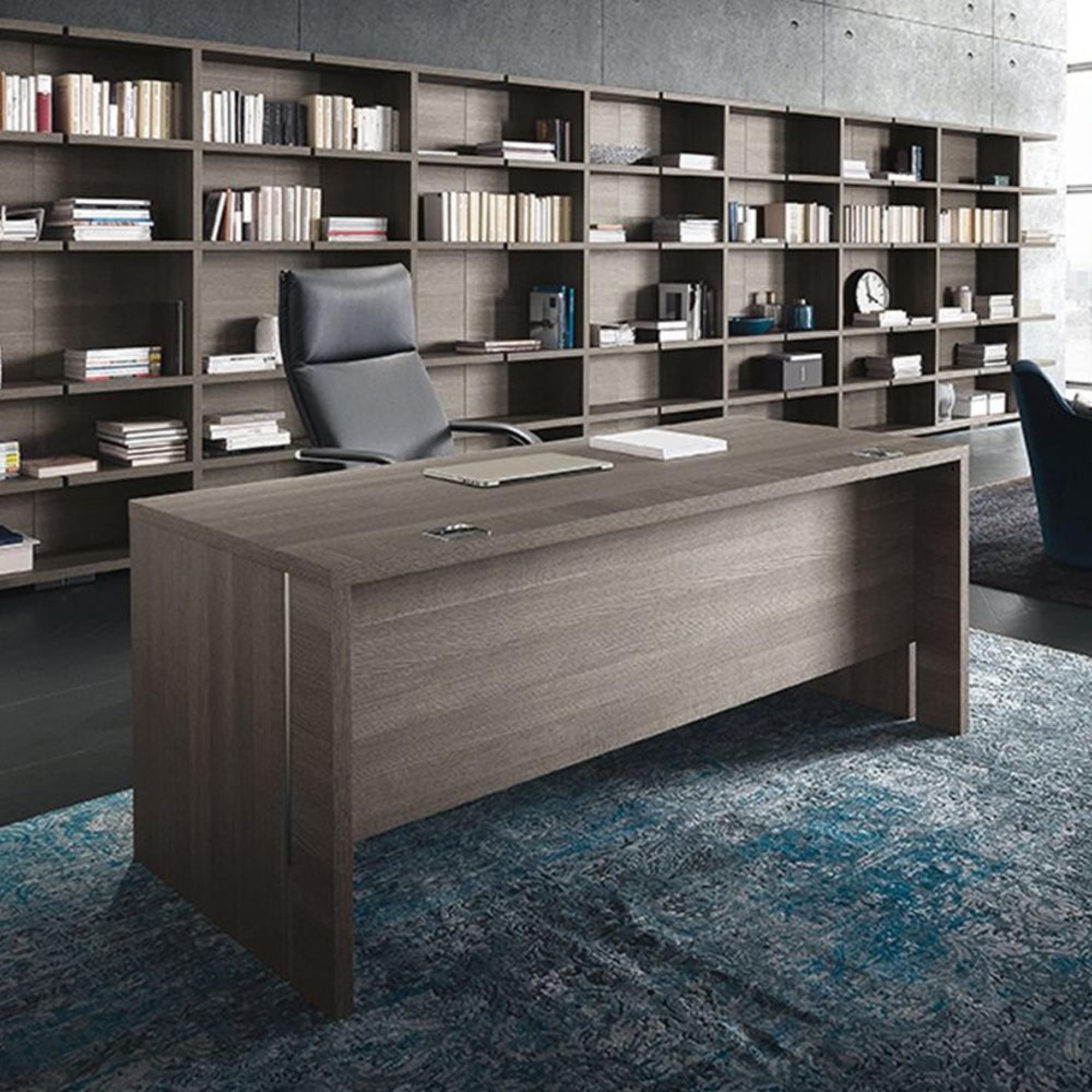 Tivoli Office Desk - 180cm - Grey Wood