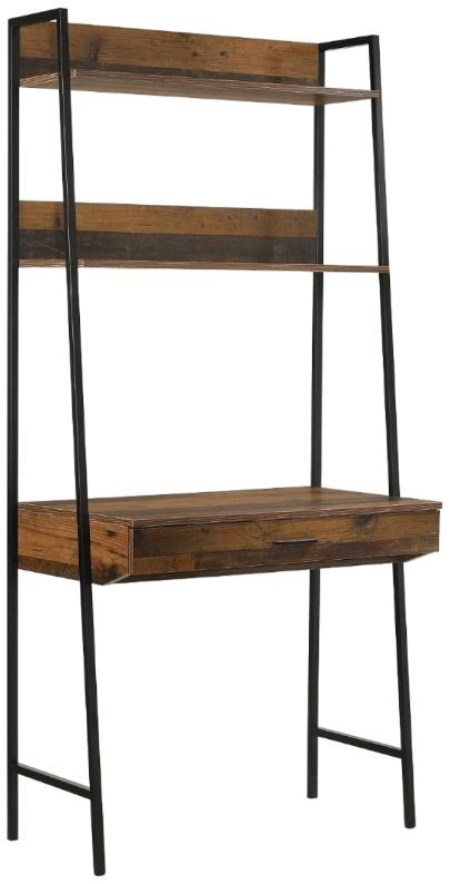 Alpena Desk - 1 Drawer - Rustic Oak