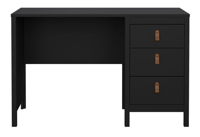 Barcelona Desk - 3 Drawer - Black