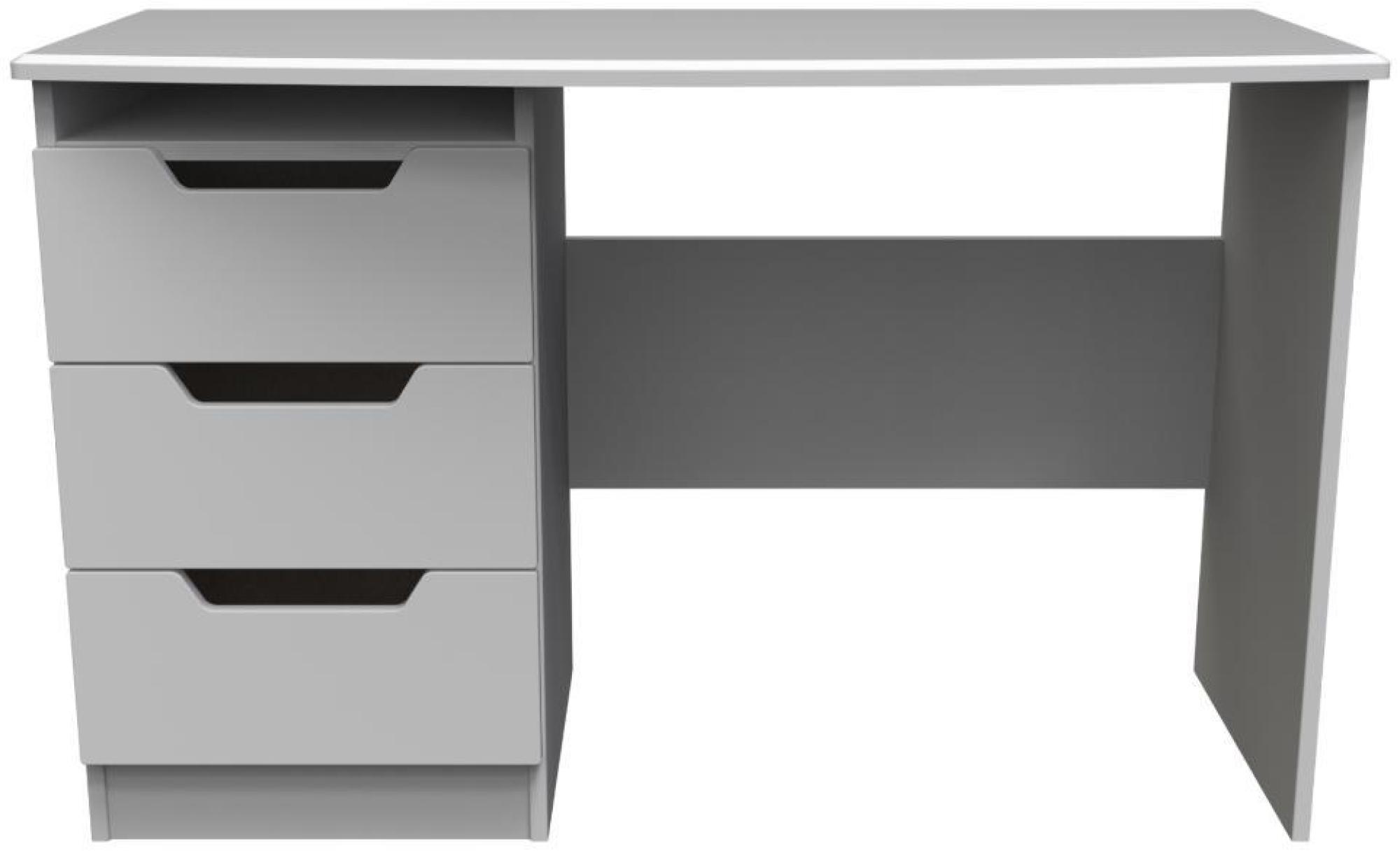 Bella Desk - 3 Drawer - Grey
