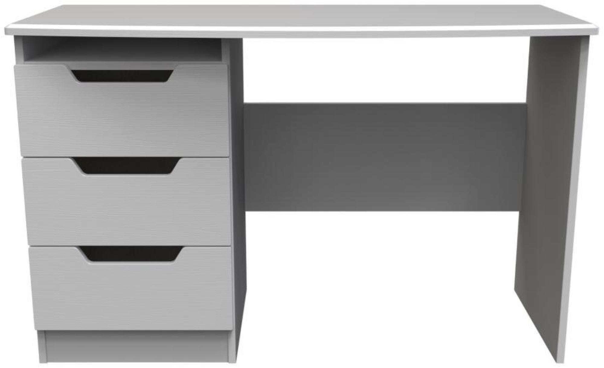 Bella Desk - 3 Drawer - Grey Ash