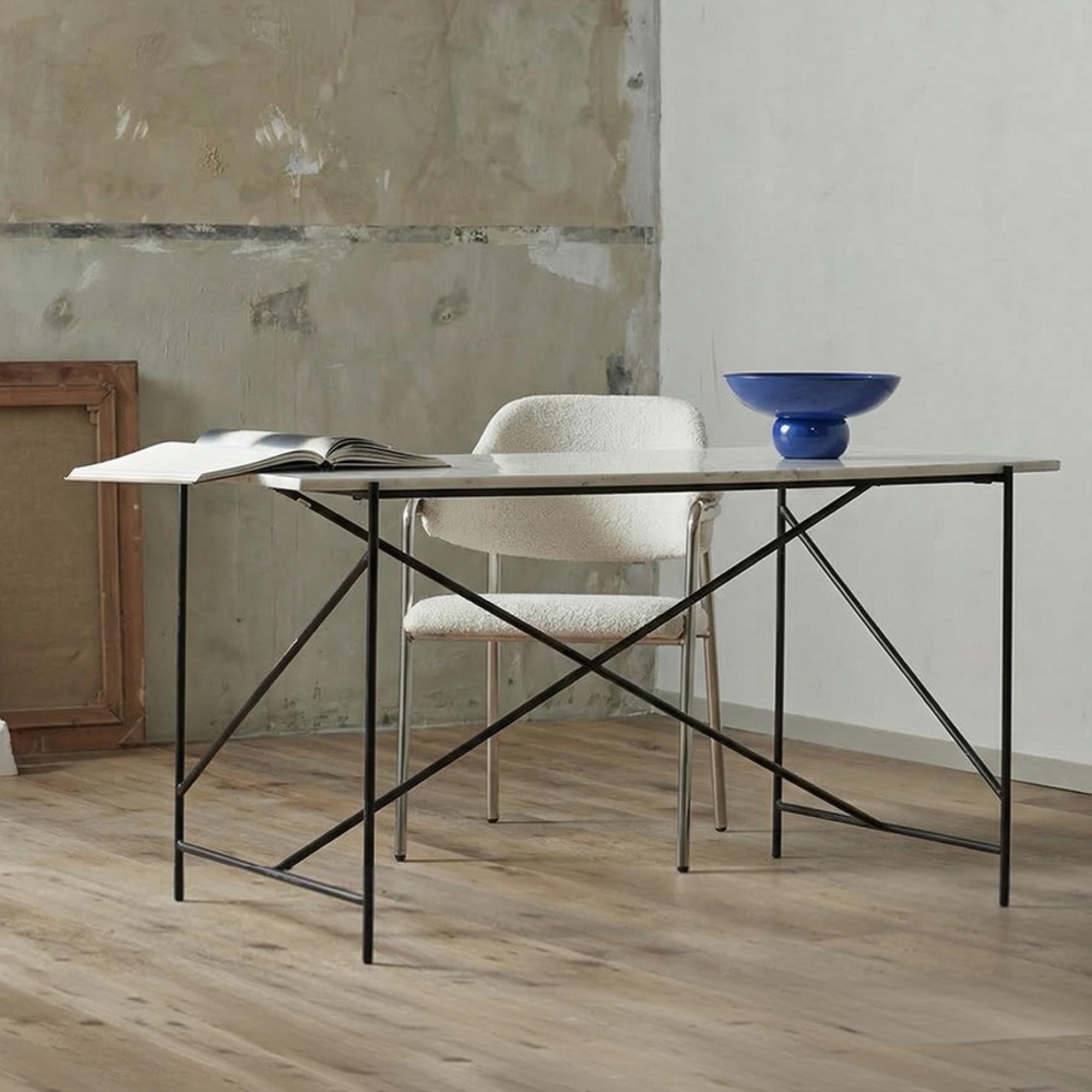 Dee Desk - White Marble